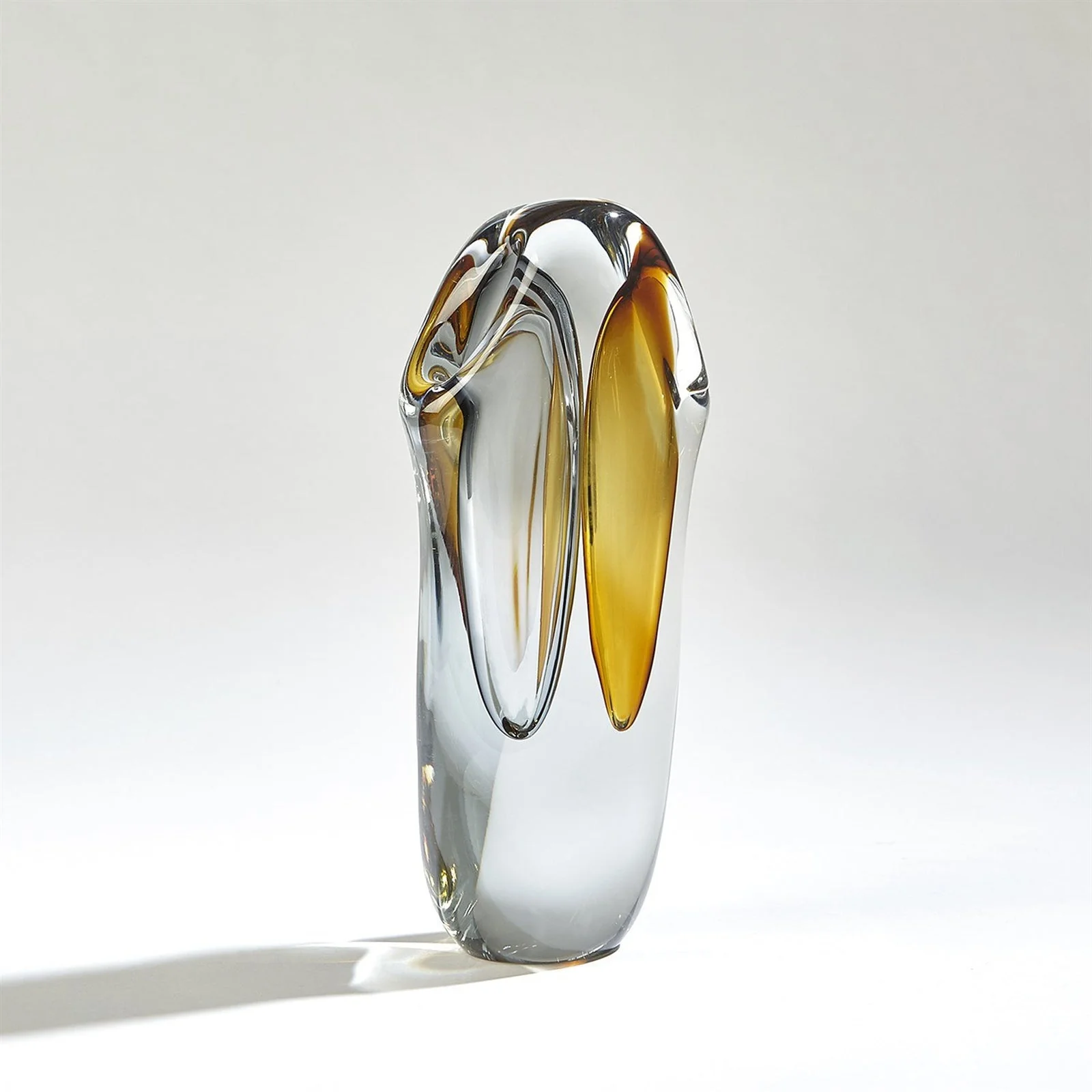 Global Views Duet Vase-Amber/Grey - Image 3