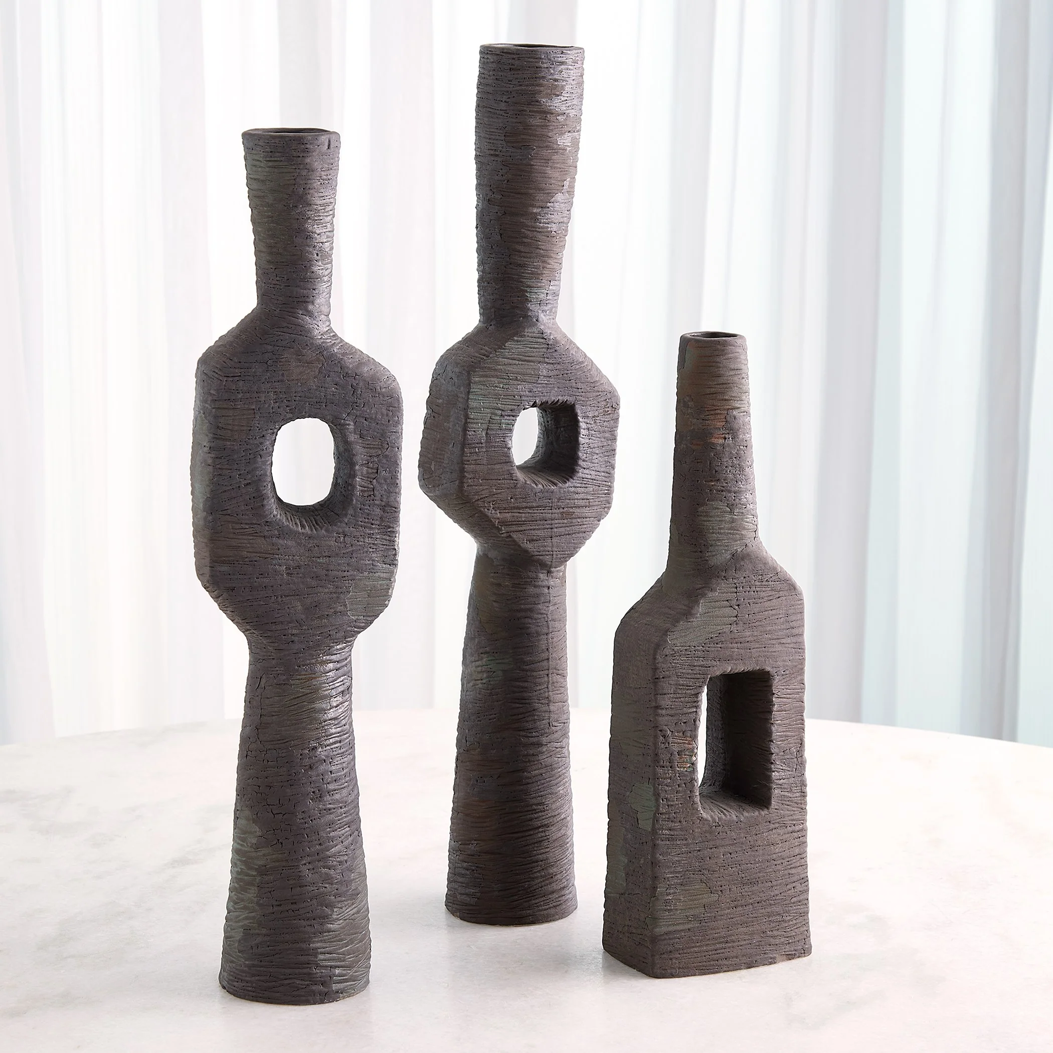 Global Views Ebba Vase Rugged Brown - Image 5