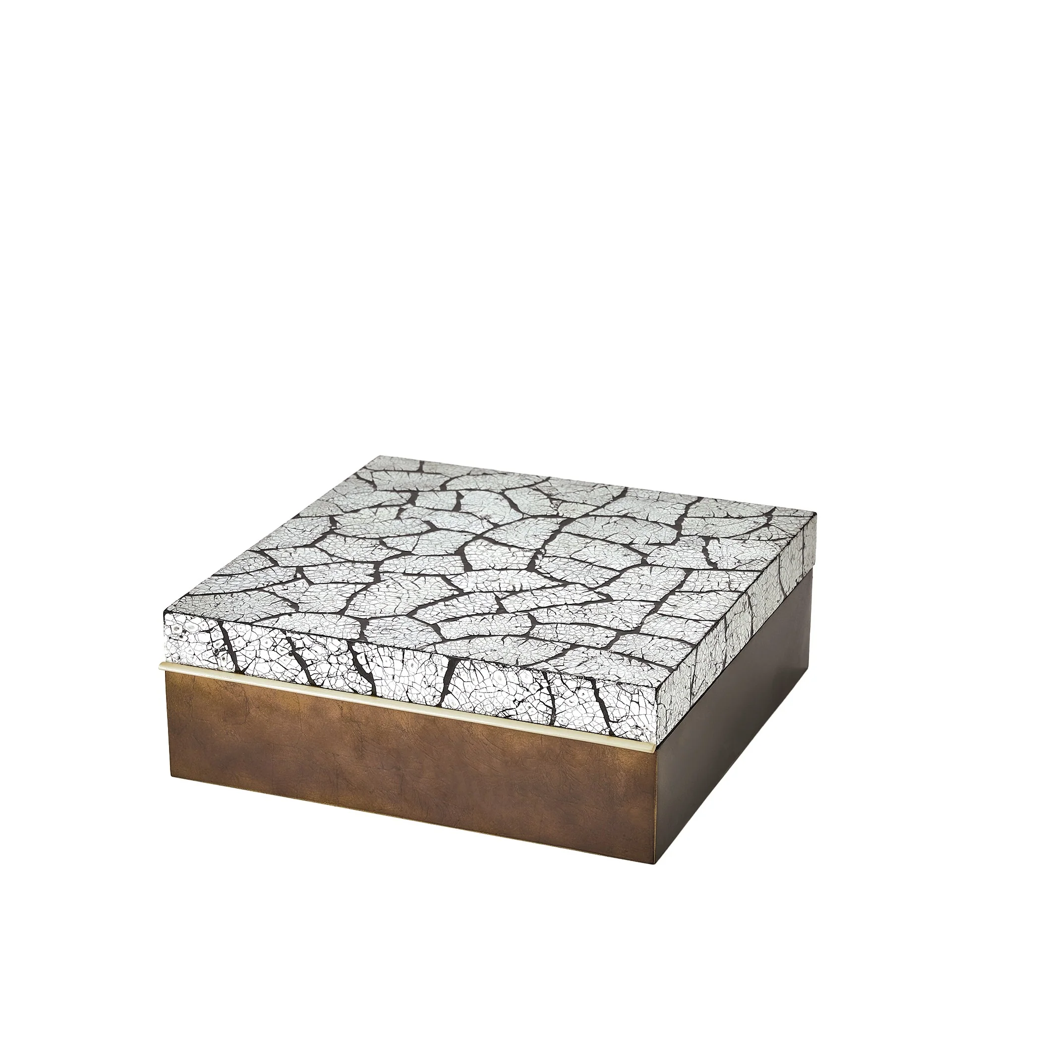 Global Views Eggshell Box Antique Gold Leaf - Image 12