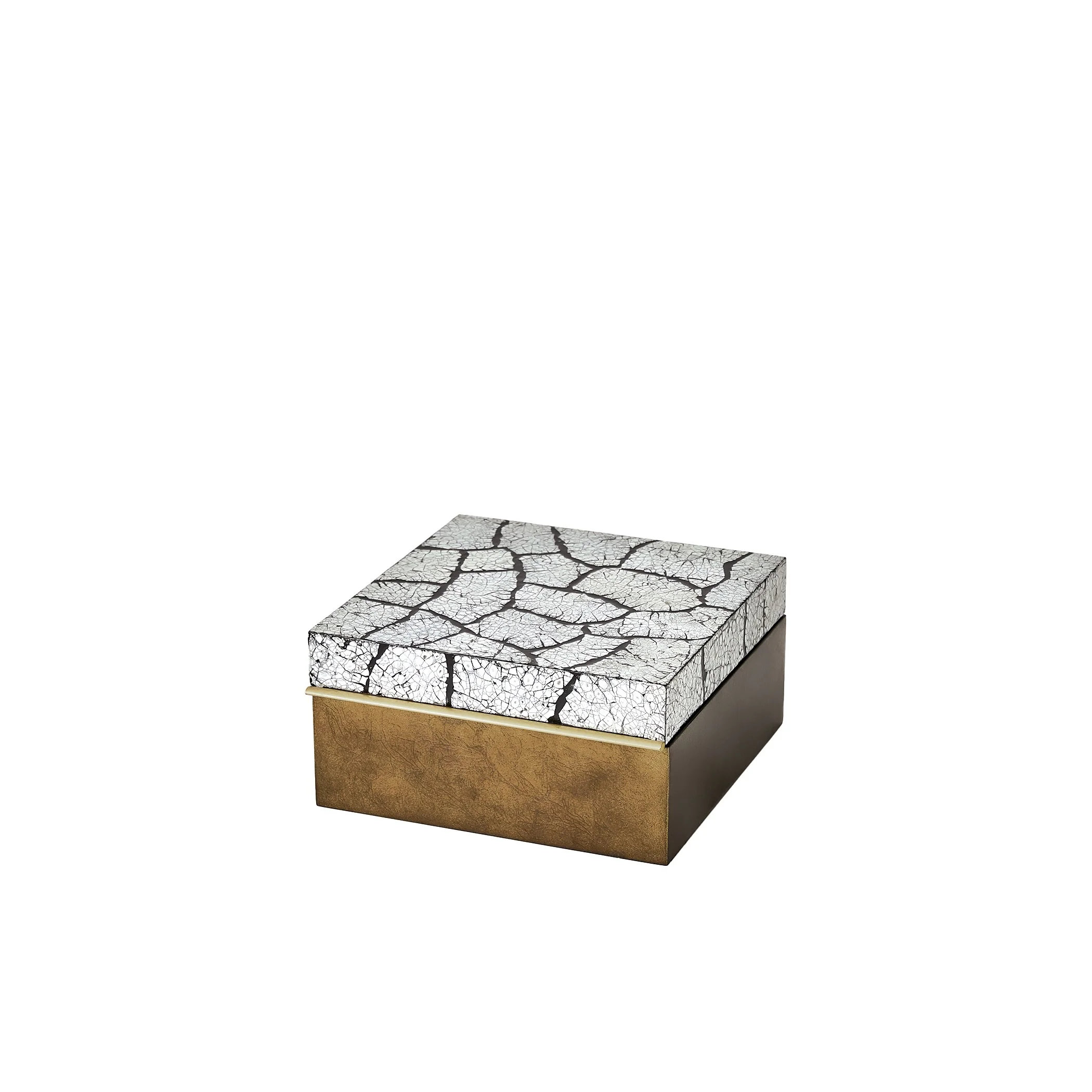 Global Views Eggshell Box Antique Gold Leaf - Image 8