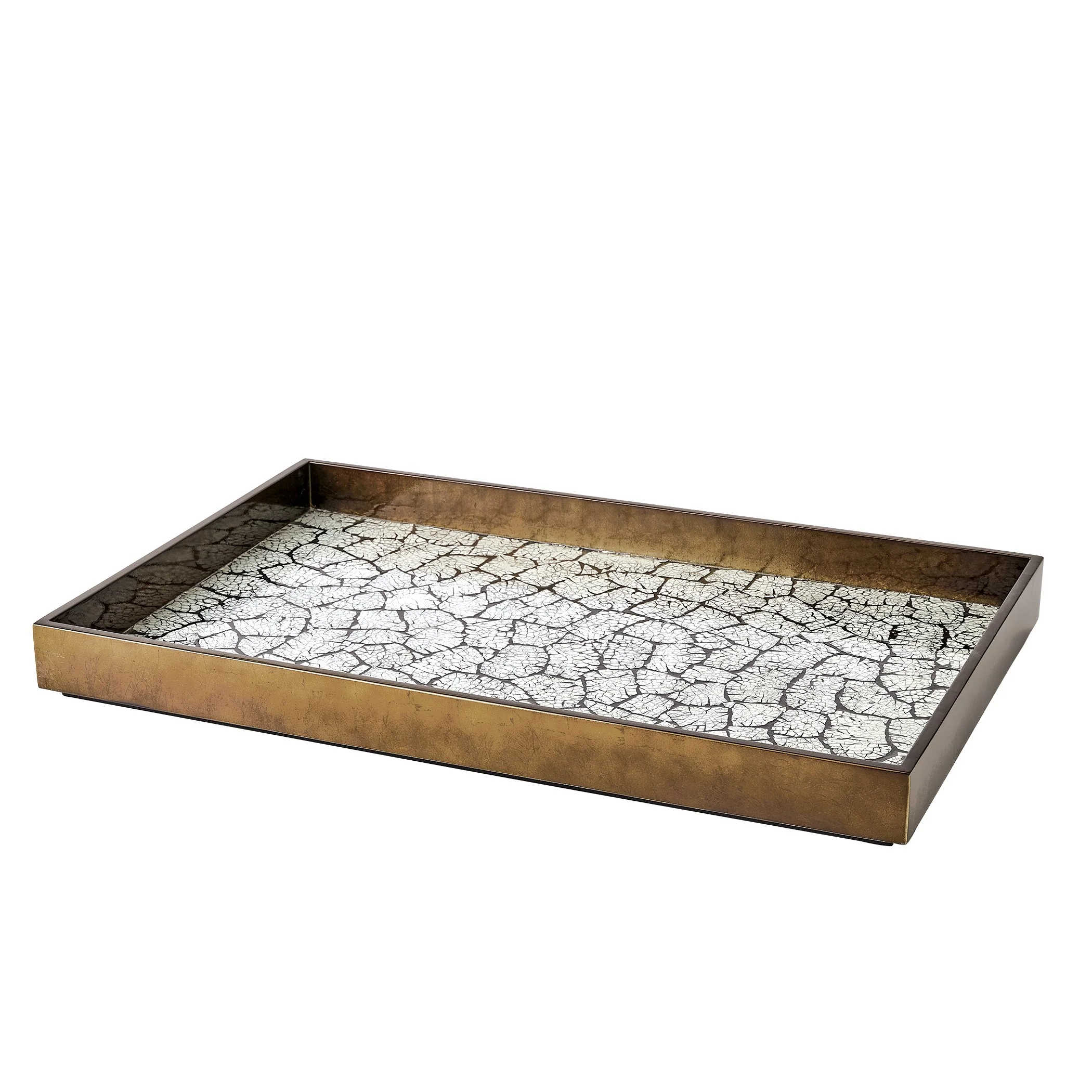 Global Views Eggshell Tray Antique Gold Leaf - Image 11