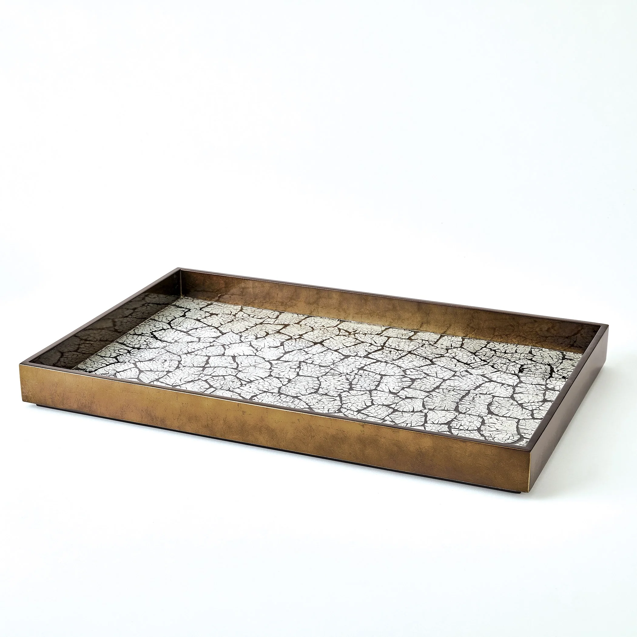 Global Views Eggshell Tray Antique Gold Leaf - Image 9