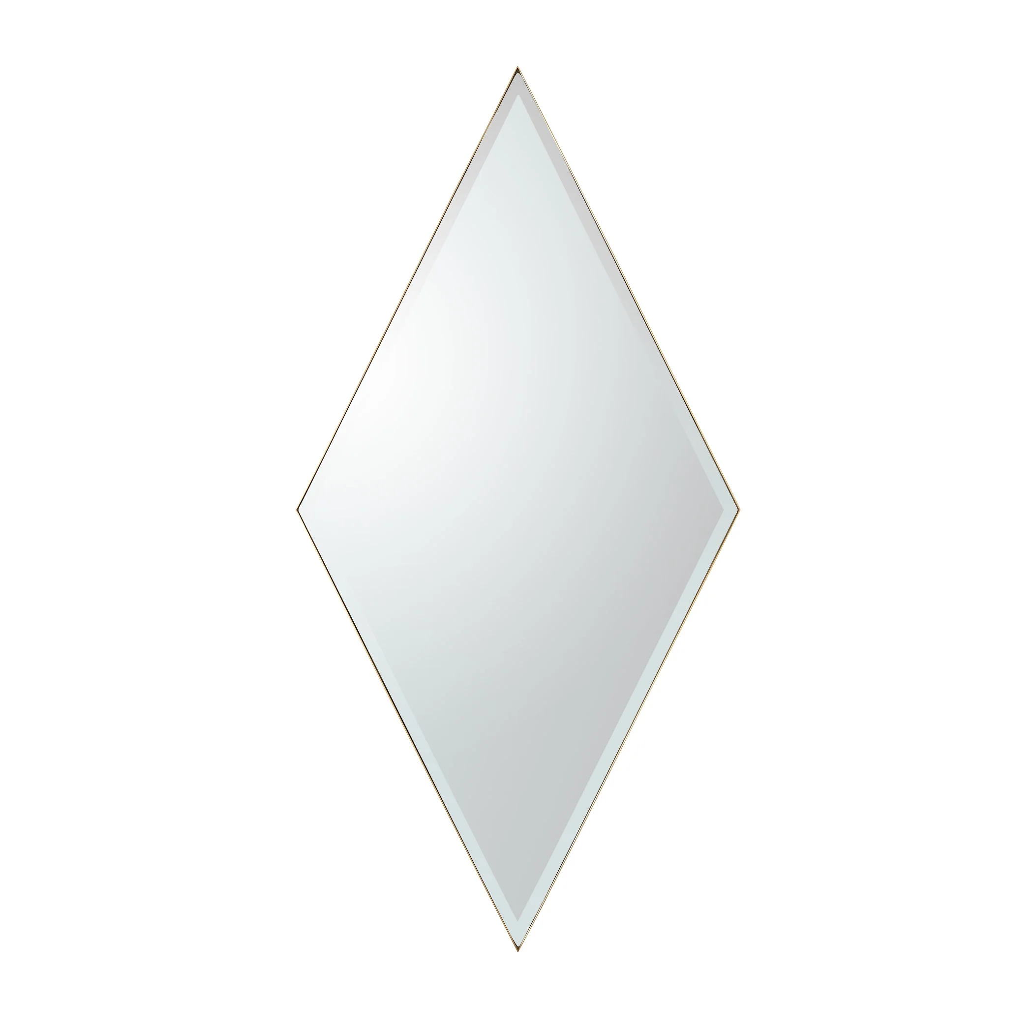 Global Views Elongated Diamond Mirror Brass - Image 3