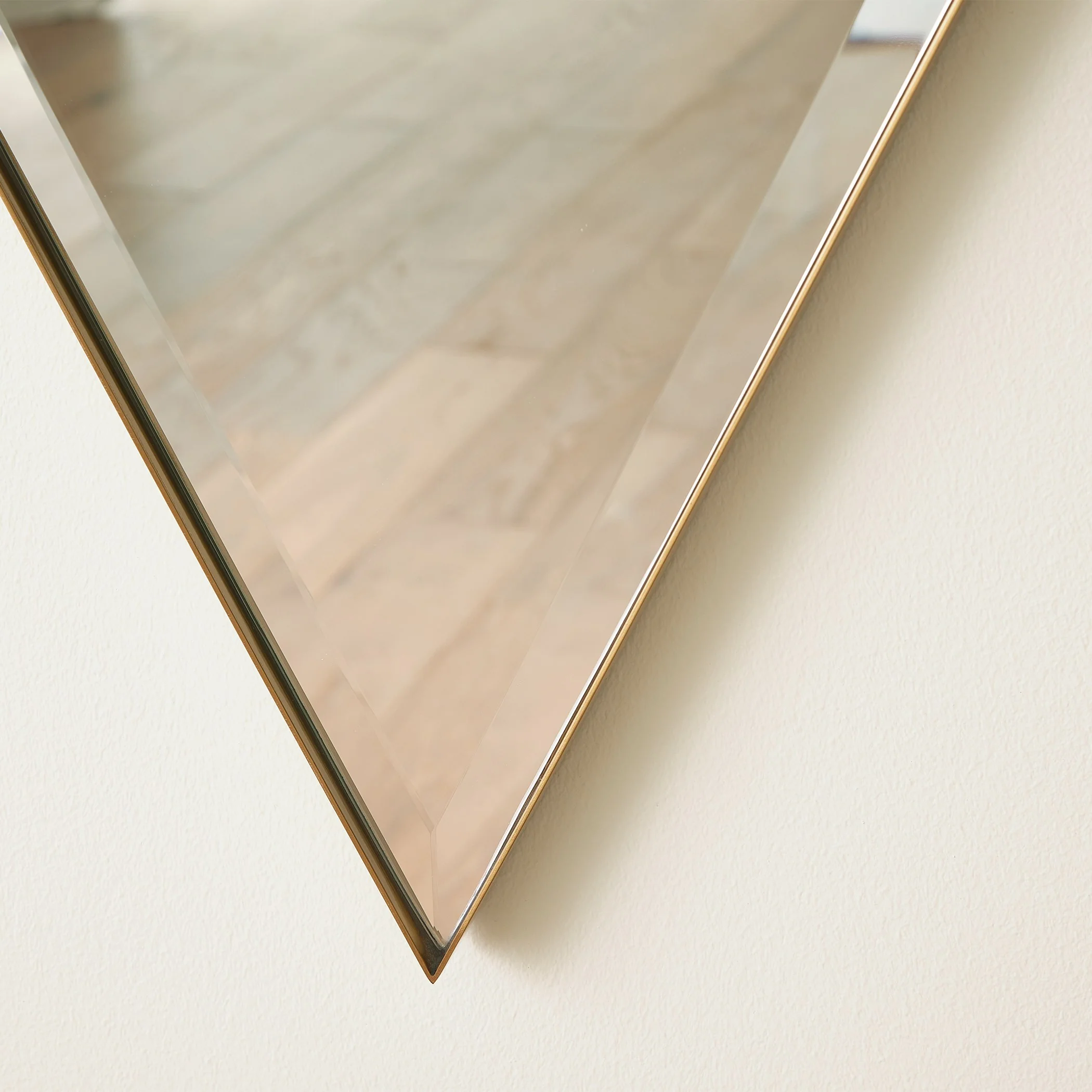 Global Views Elongated Diamond Mirror Brass - Image 8