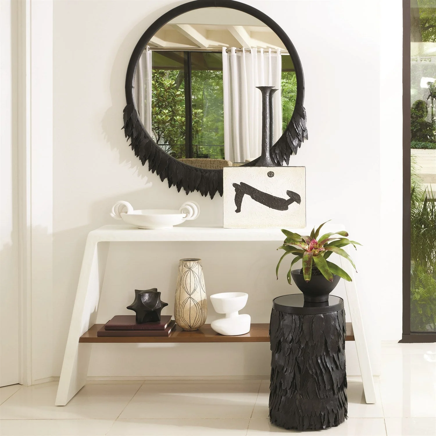 Global Views Emily Mirror - Black - Image 2