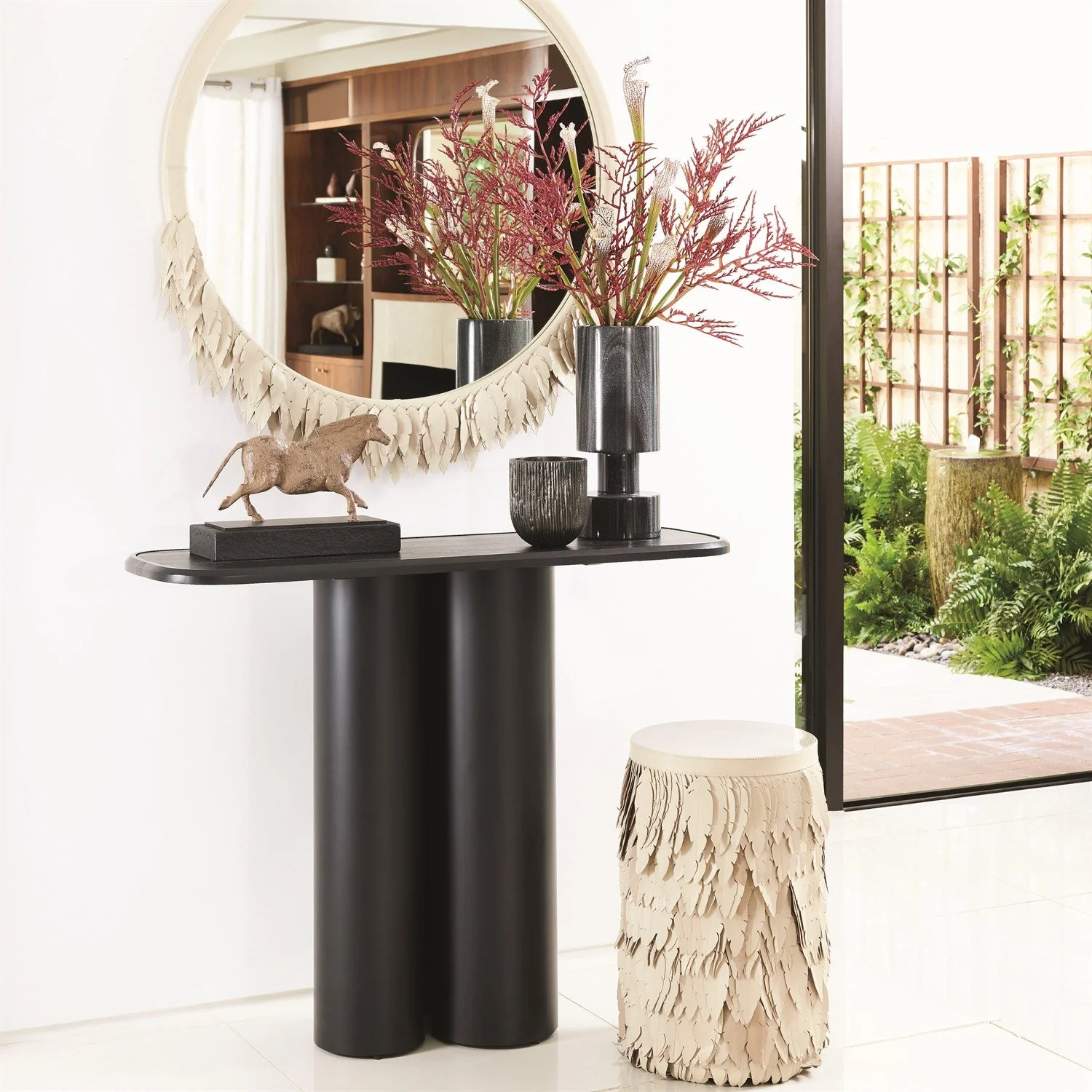Global Views Emily Mirror - Ivory - Image 2