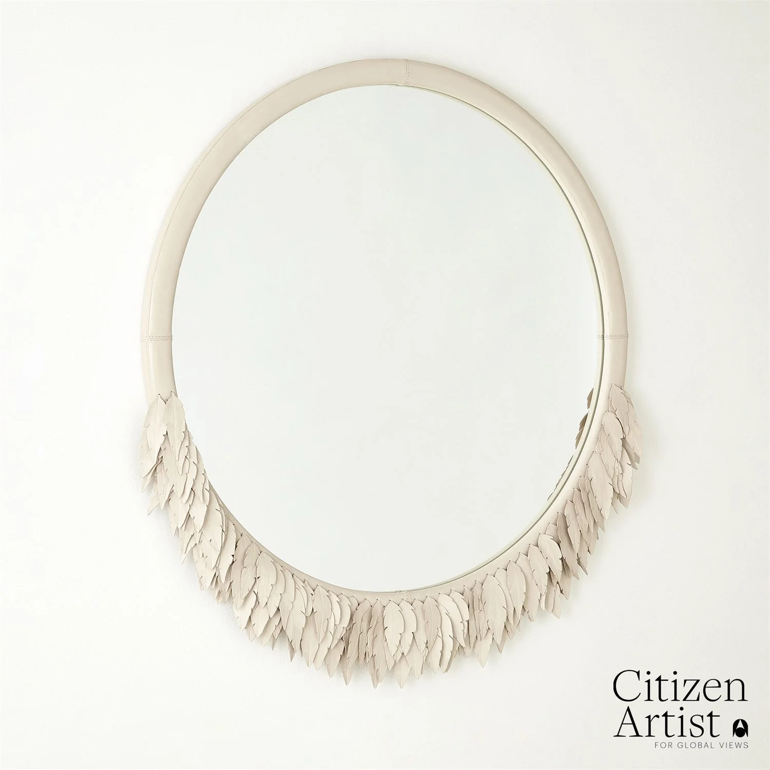 Global Views Emily Mirror - Ivory - Image 3