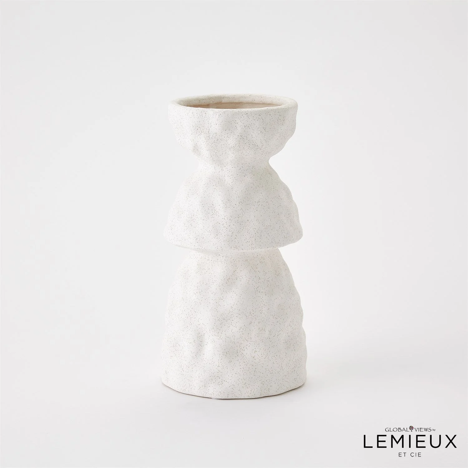Global Views Etienne Vase - Volcanic White - Image 2