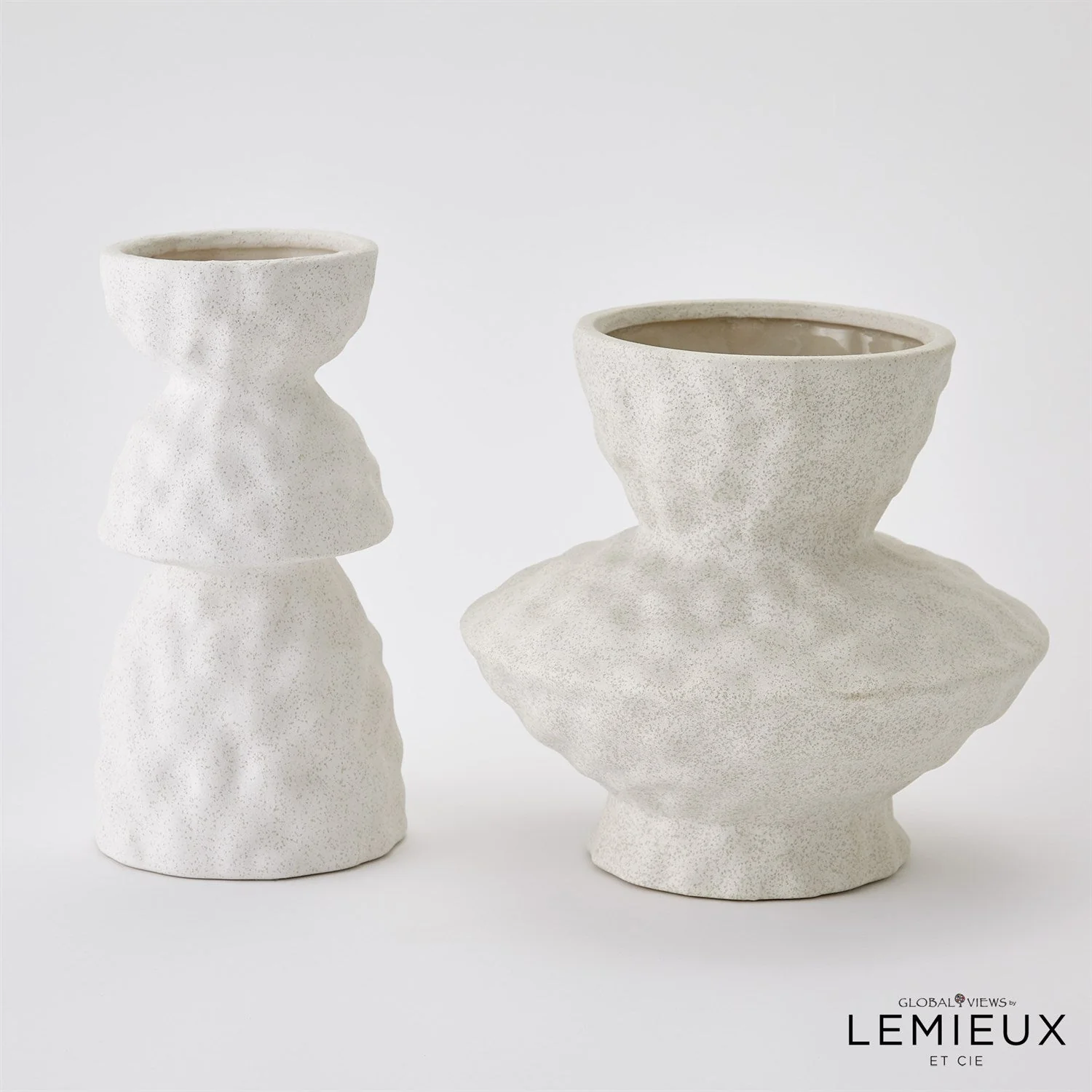 Global Views Etienne Vase - Volcanic White - Image 3