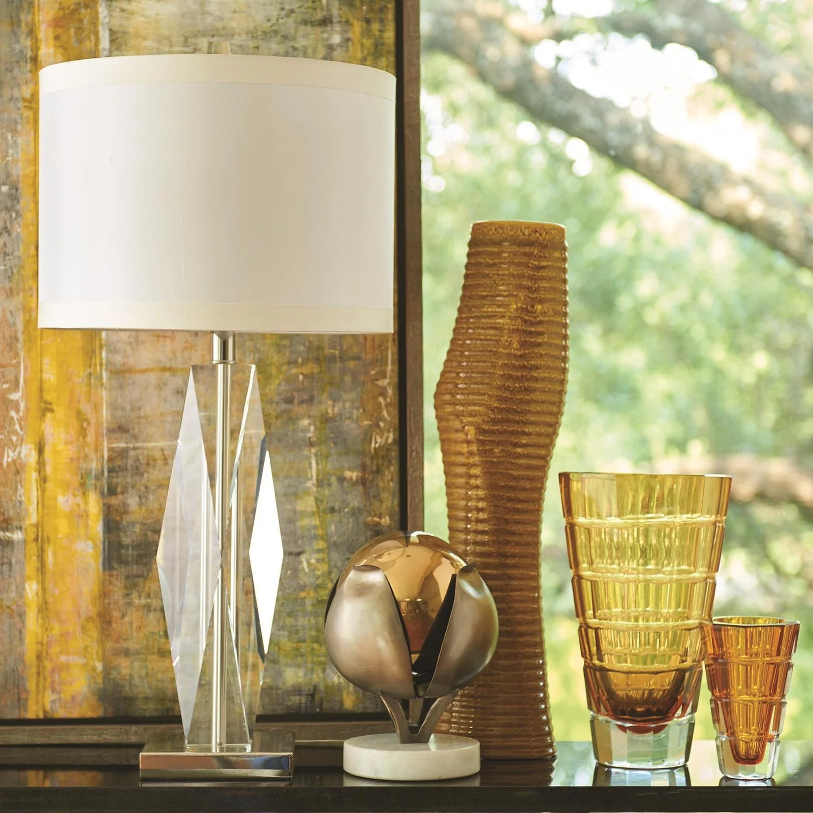 Global Views Faceted Crystal Lamp - Image 2