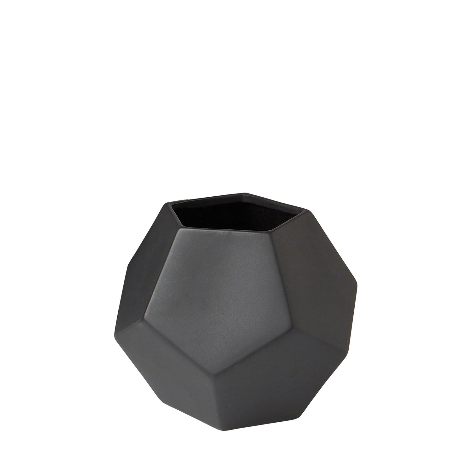 Global Views Faceted Vase - Matte Black - Image 3