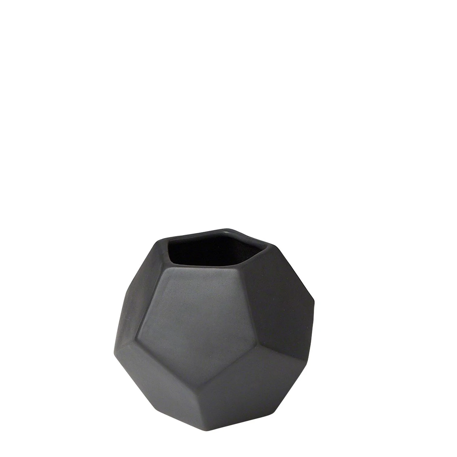 Global Views Faceted Vase - Matte Black - Image 4