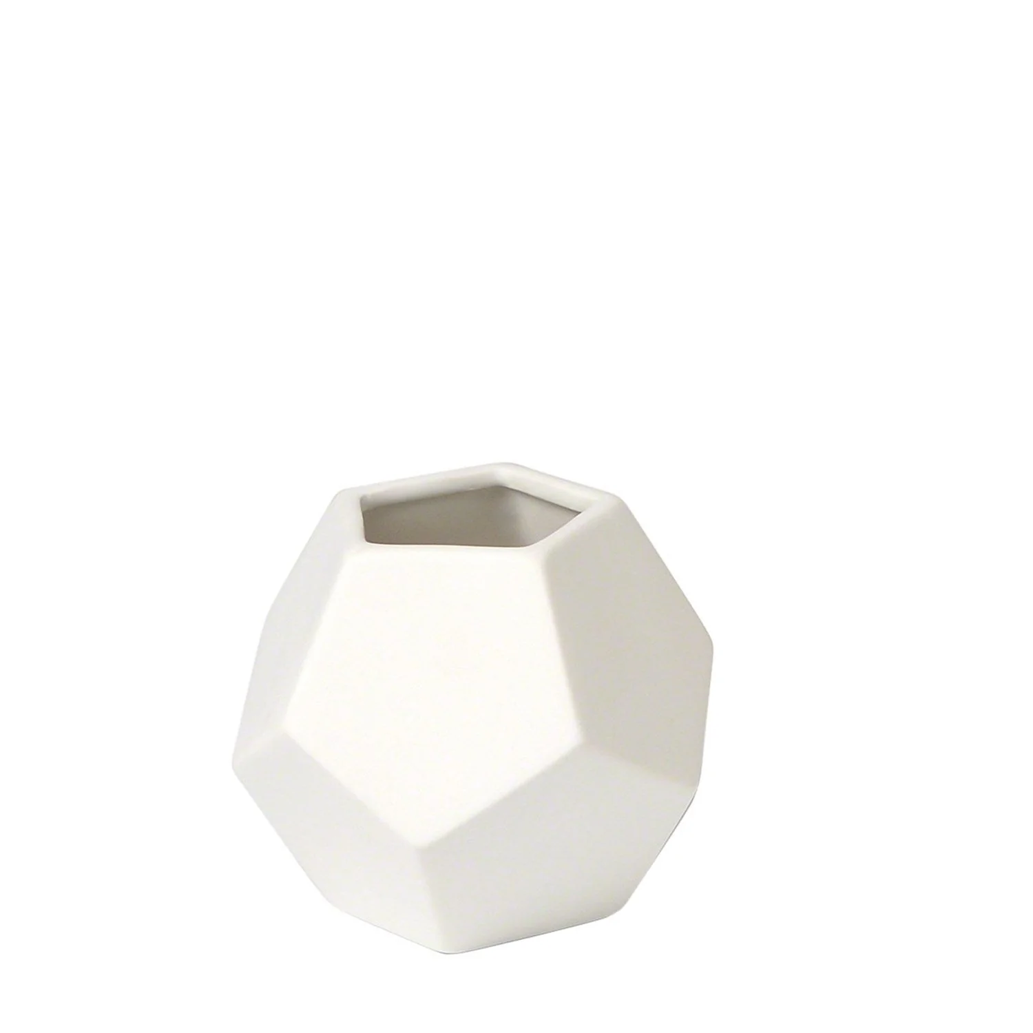 Global Views Faceted Vase - Matte White - Image 4