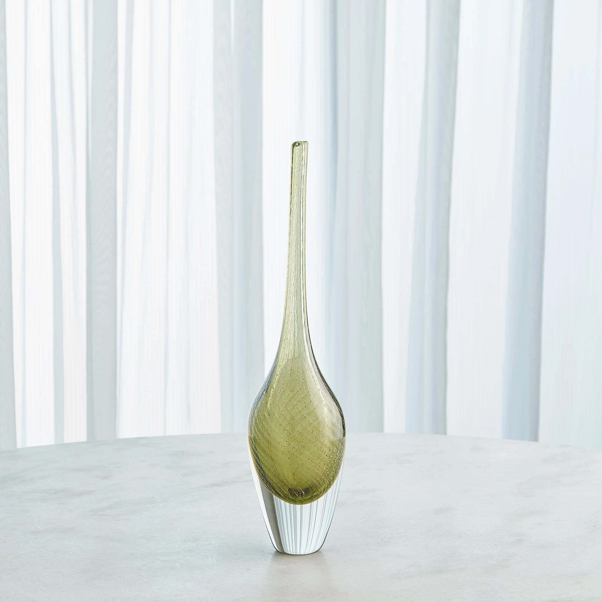 Global Views Flecked Spire Bottle Olive - Image 11