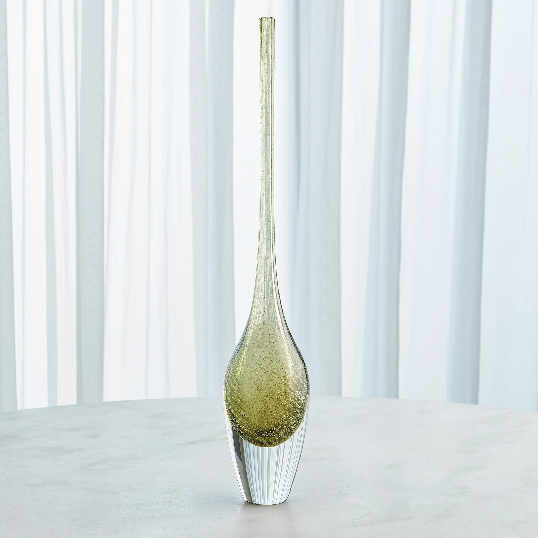 Global Views Flecked Spire Bottle Olive - Image 14