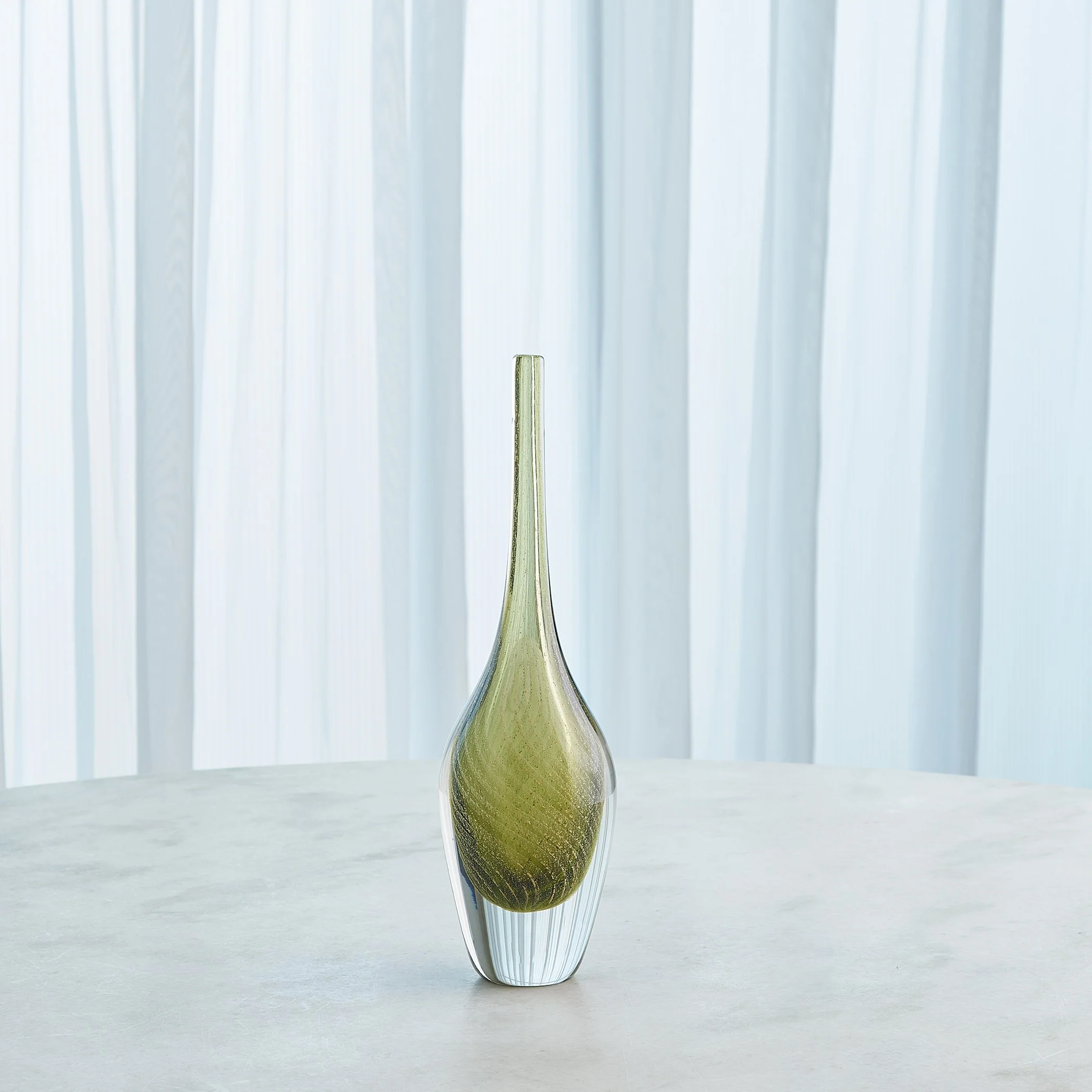 Global Views Flecked Spire Bottle Olive - Image 2