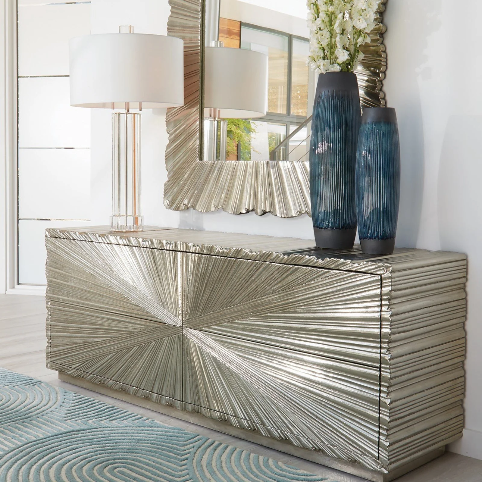 Global Views Fluted Crystal Column Table Lamp - Image 2