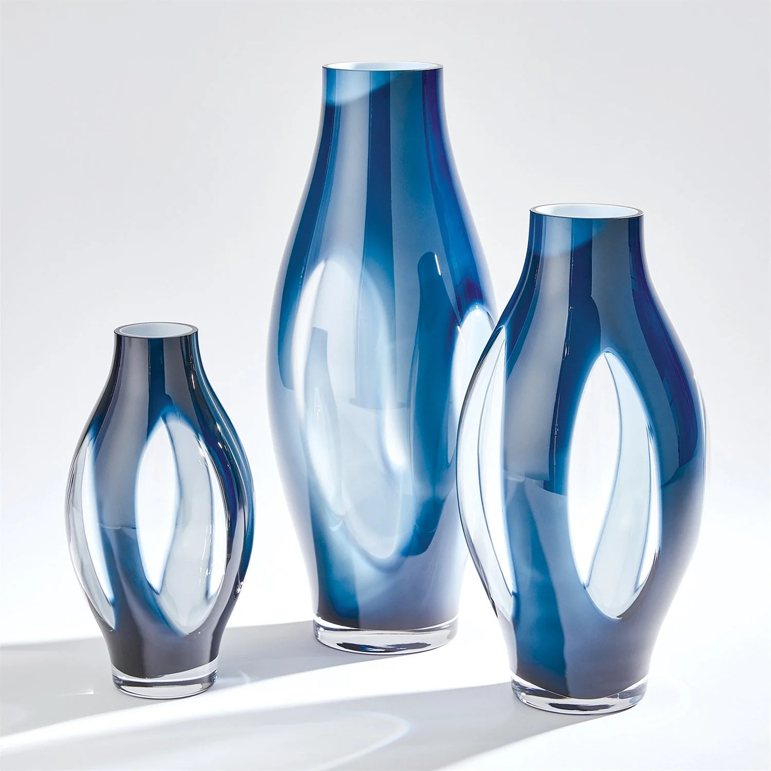 Global Views Fly Through Vase - Night Blue - Image 4