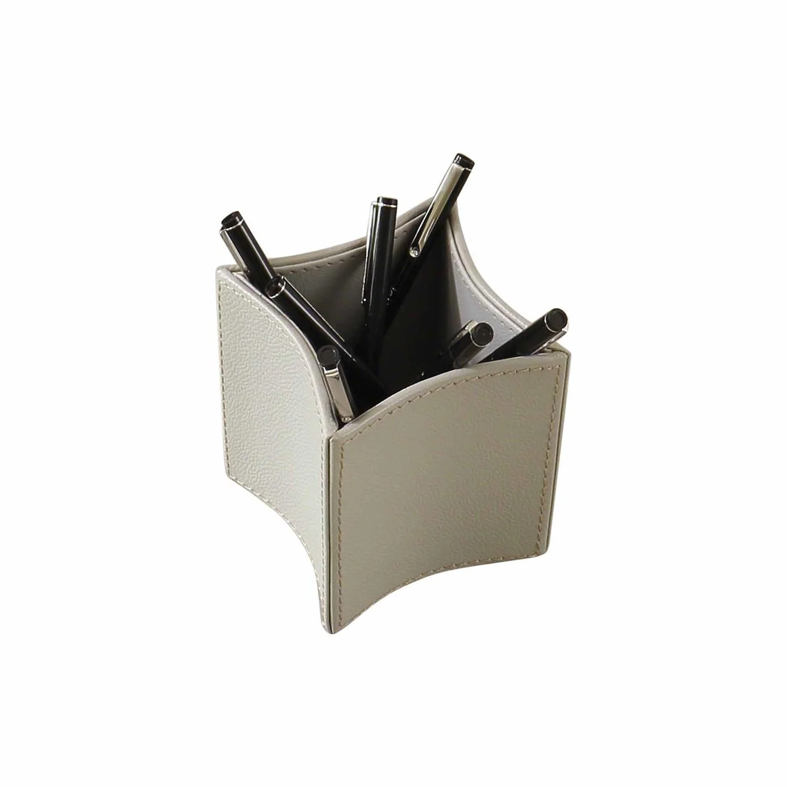 Global Views Folded Leather Pencil Cup - Image 4