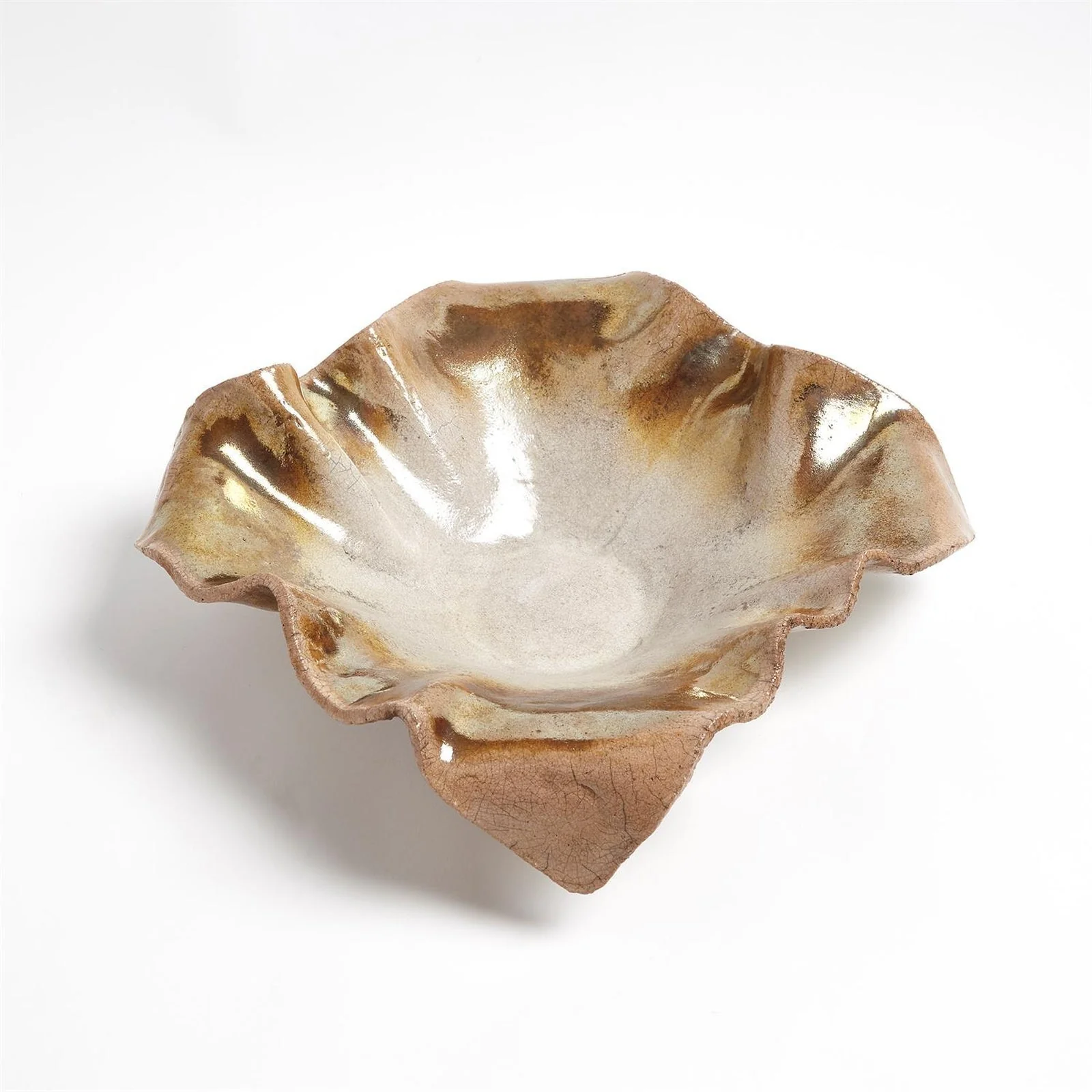 Global Views Folded Ripple Bowl-Raku - Image 2