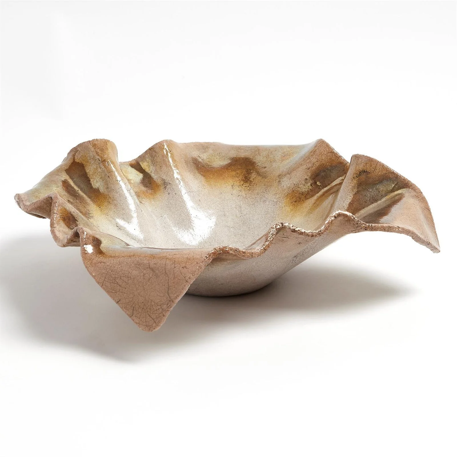 Global Views Folded Ripple Bowl-Raku - Image 4