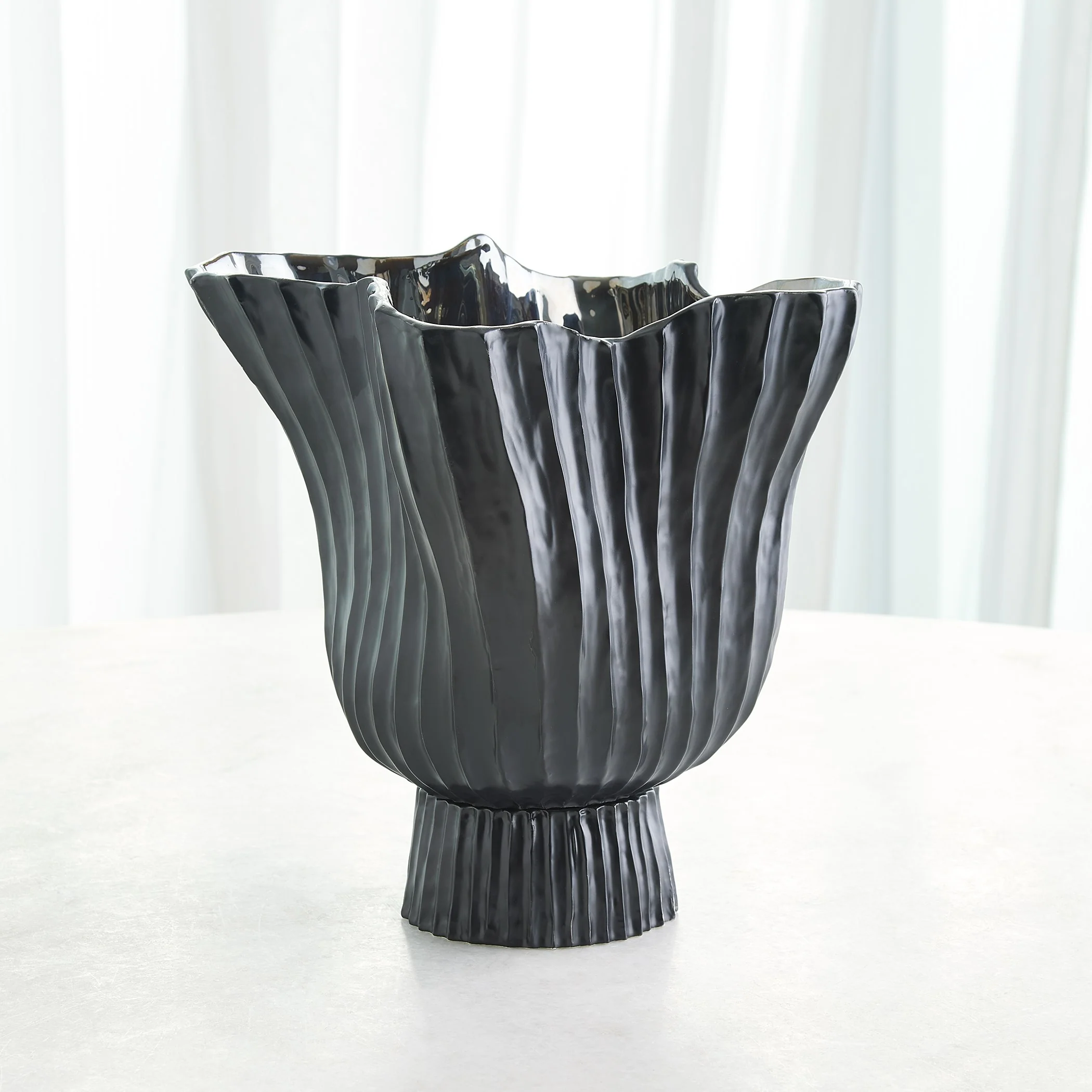 Global Views Folha Footed Vase - Image 11