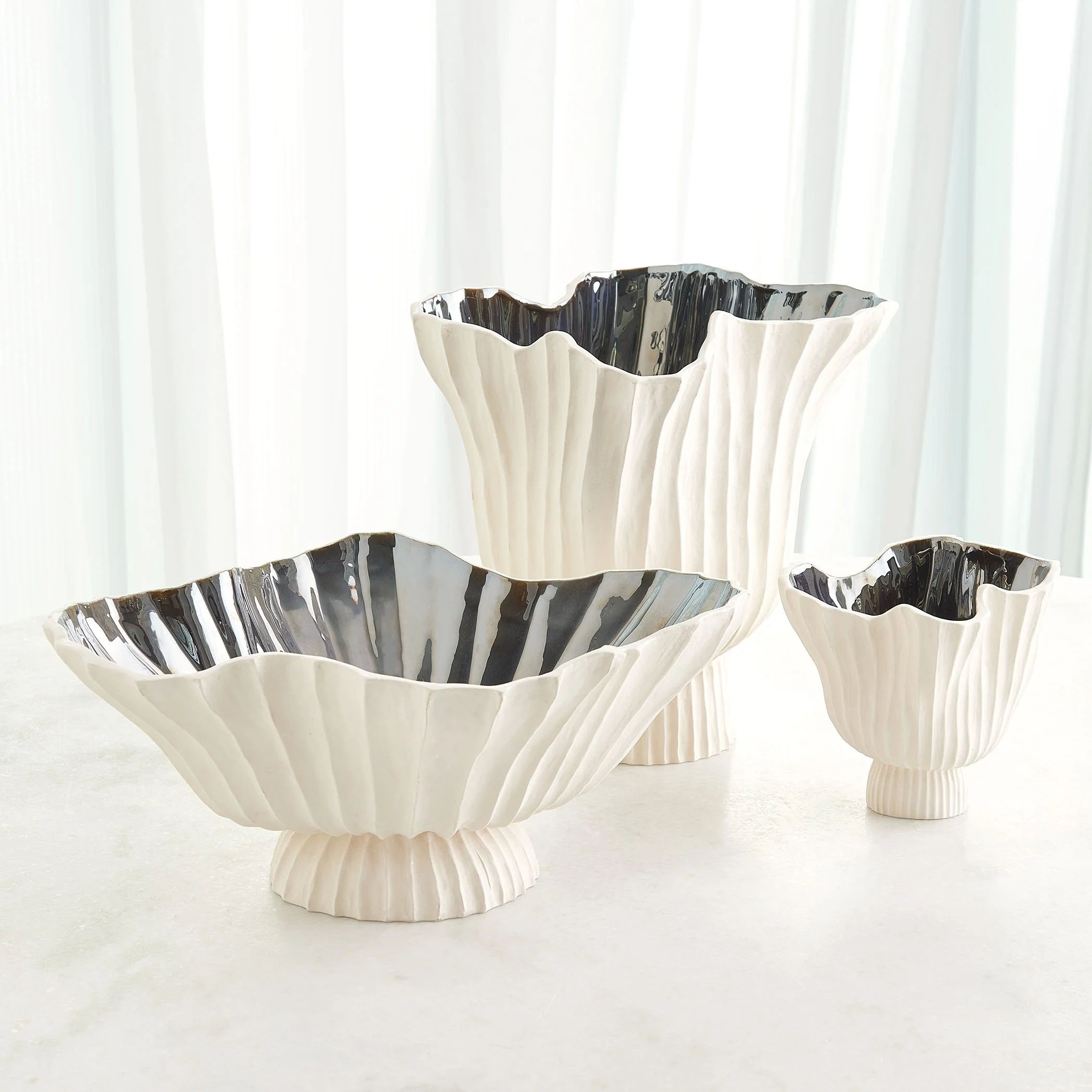 Global Views Folha Footed Vase - Image 16