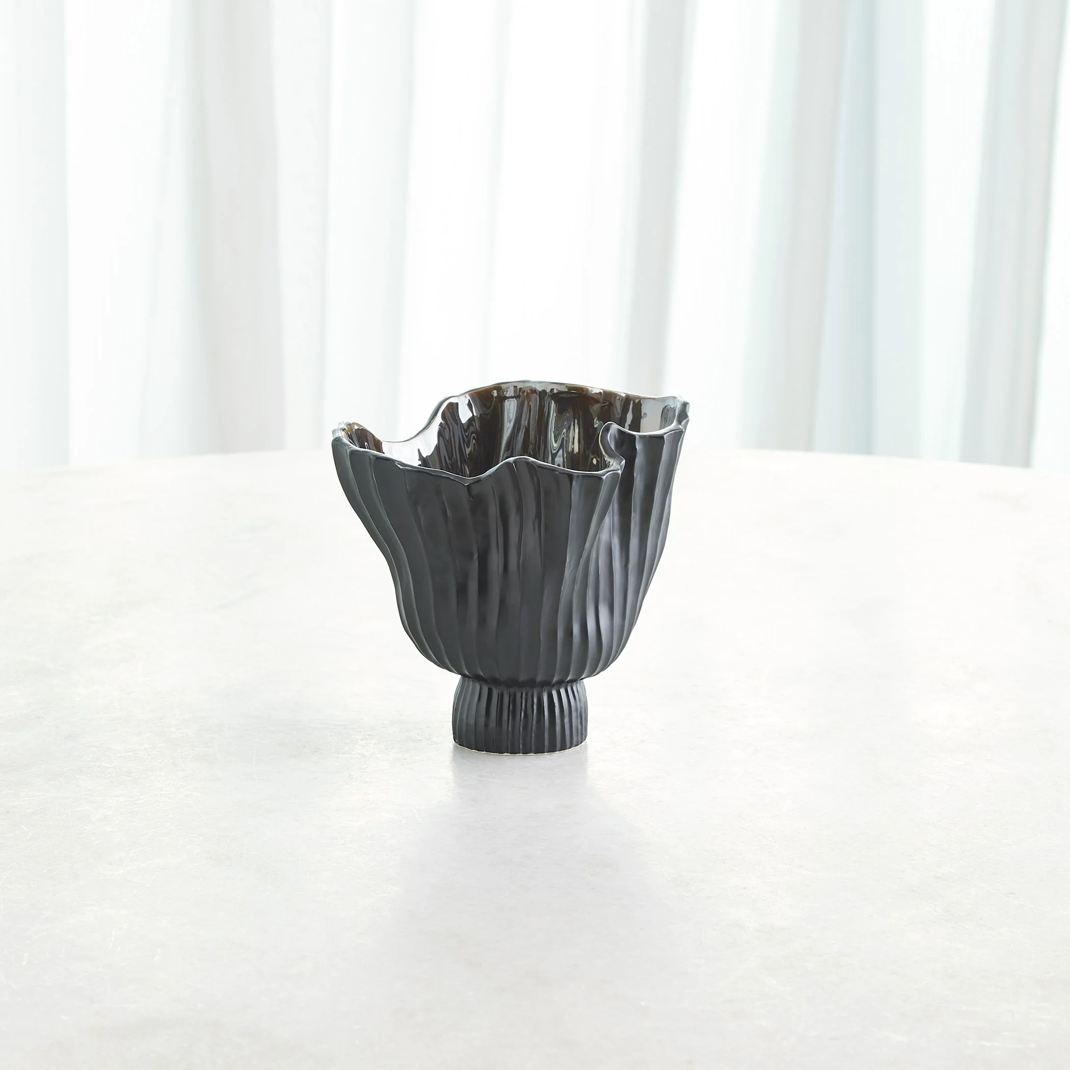 Global Views Folha Footed Vase - Image 3