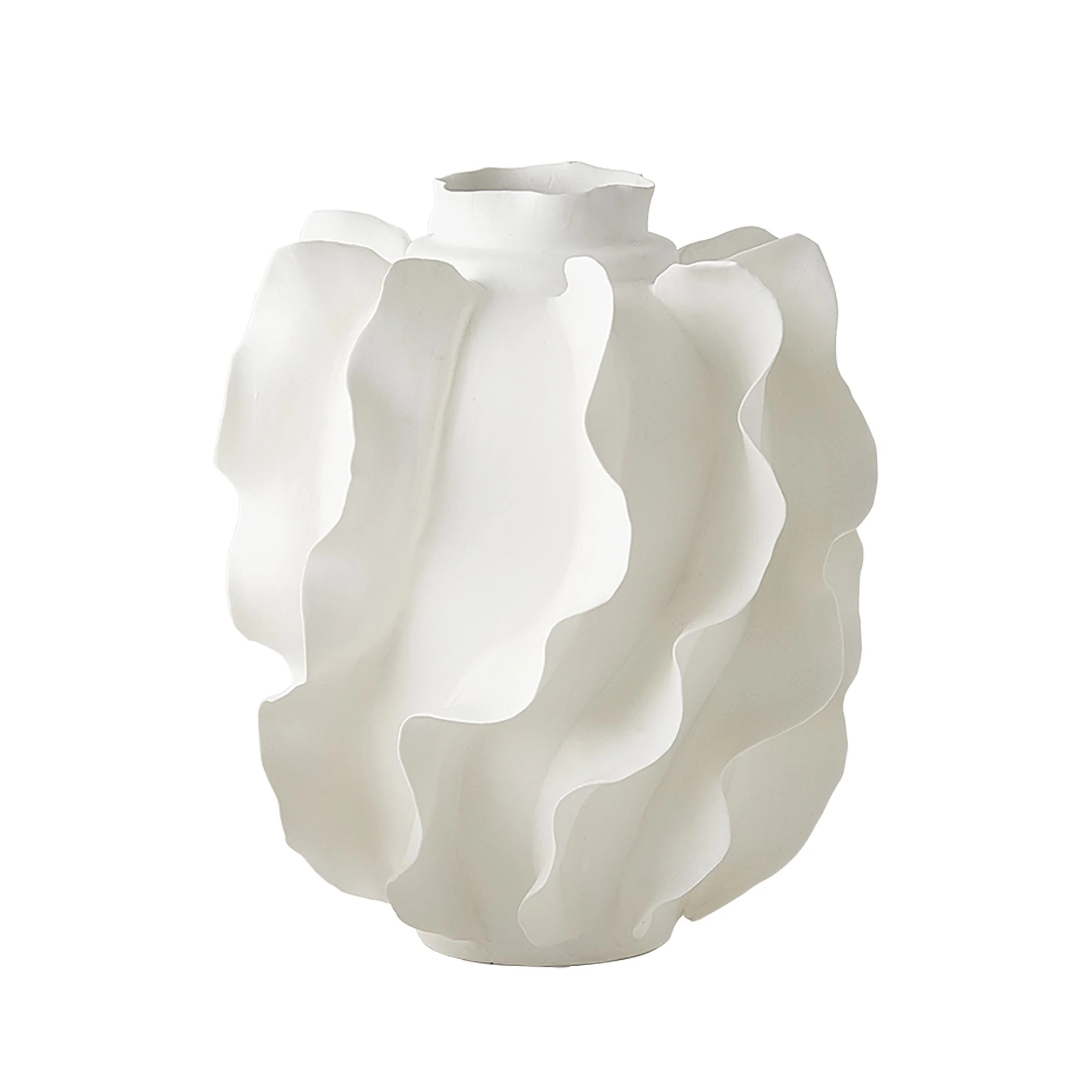 Global Views Folios Vase Matte White - Image 2
