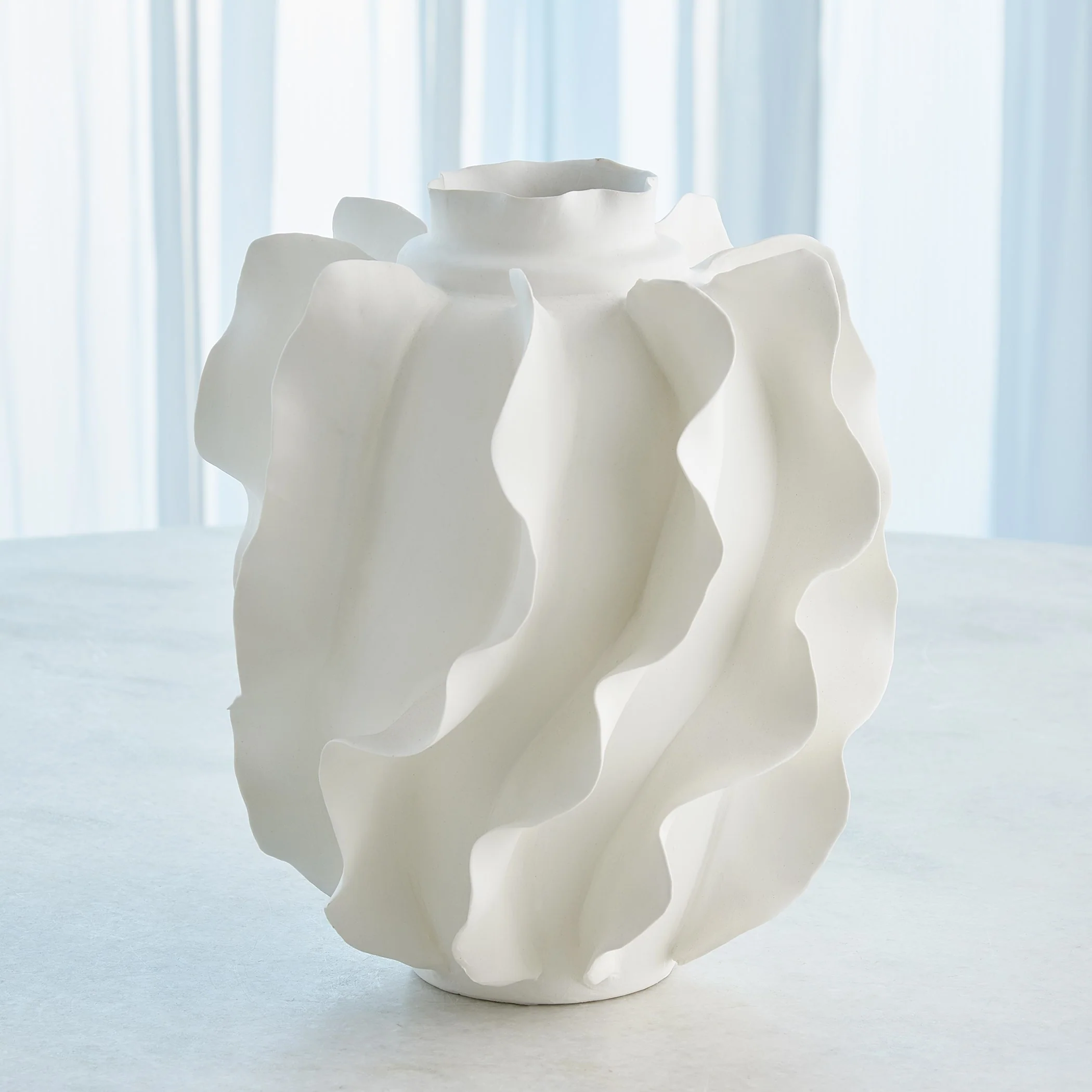 Global Views Folios Vase Matte White - Image 5
