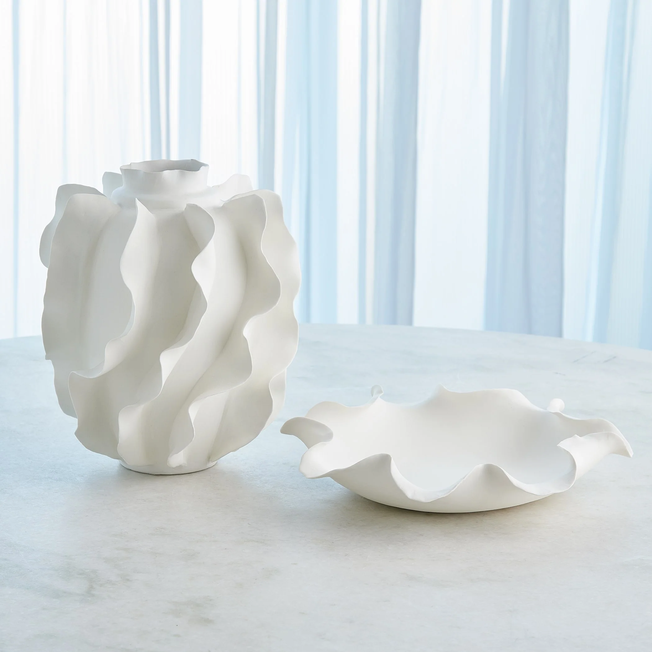 Global Views Folios Vase Matte White - Image 6