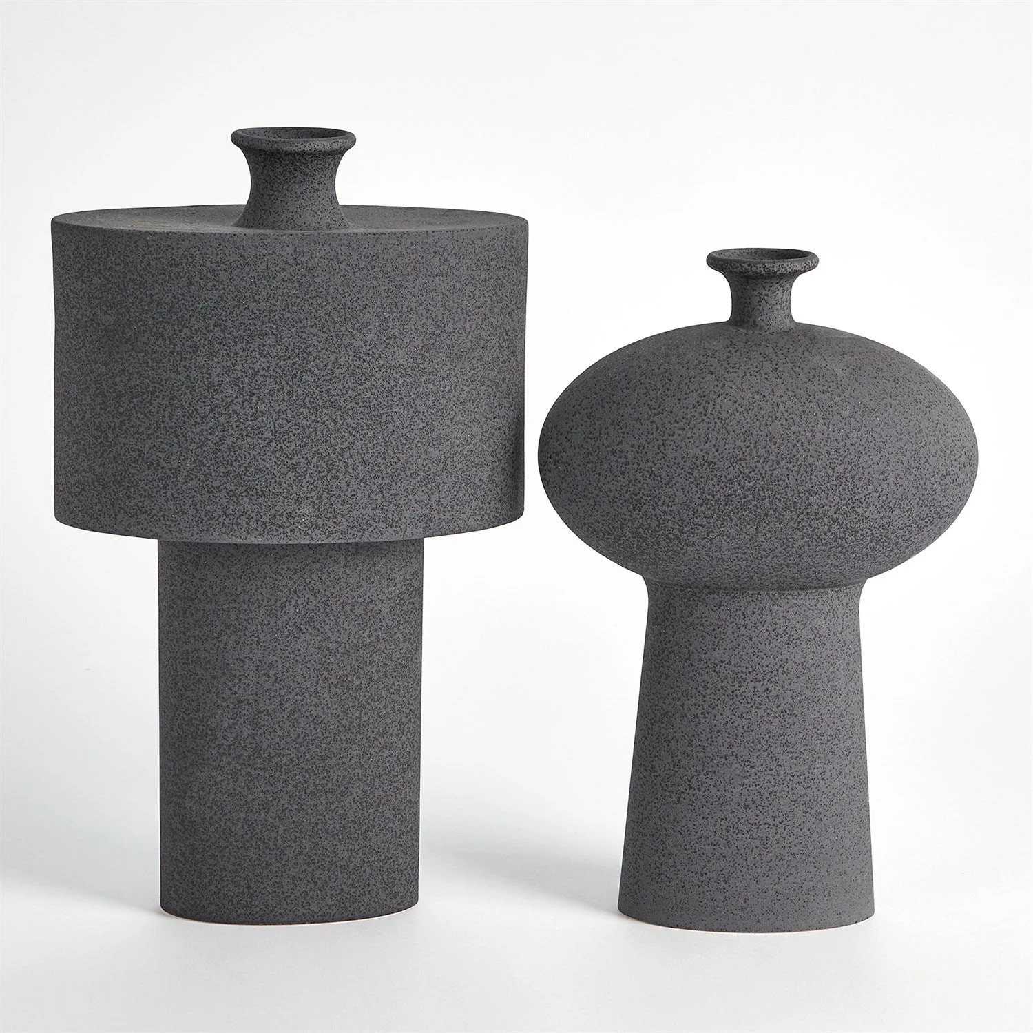 Global Views Folk Vase - Black Stone - Image 3