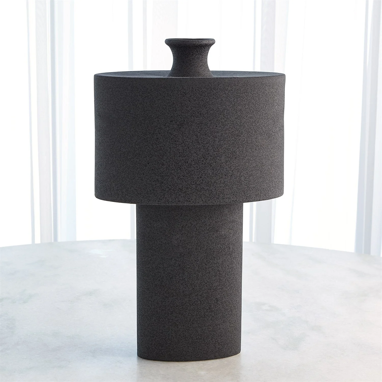 Global Views Folk Vase - Black Stone - Image 6