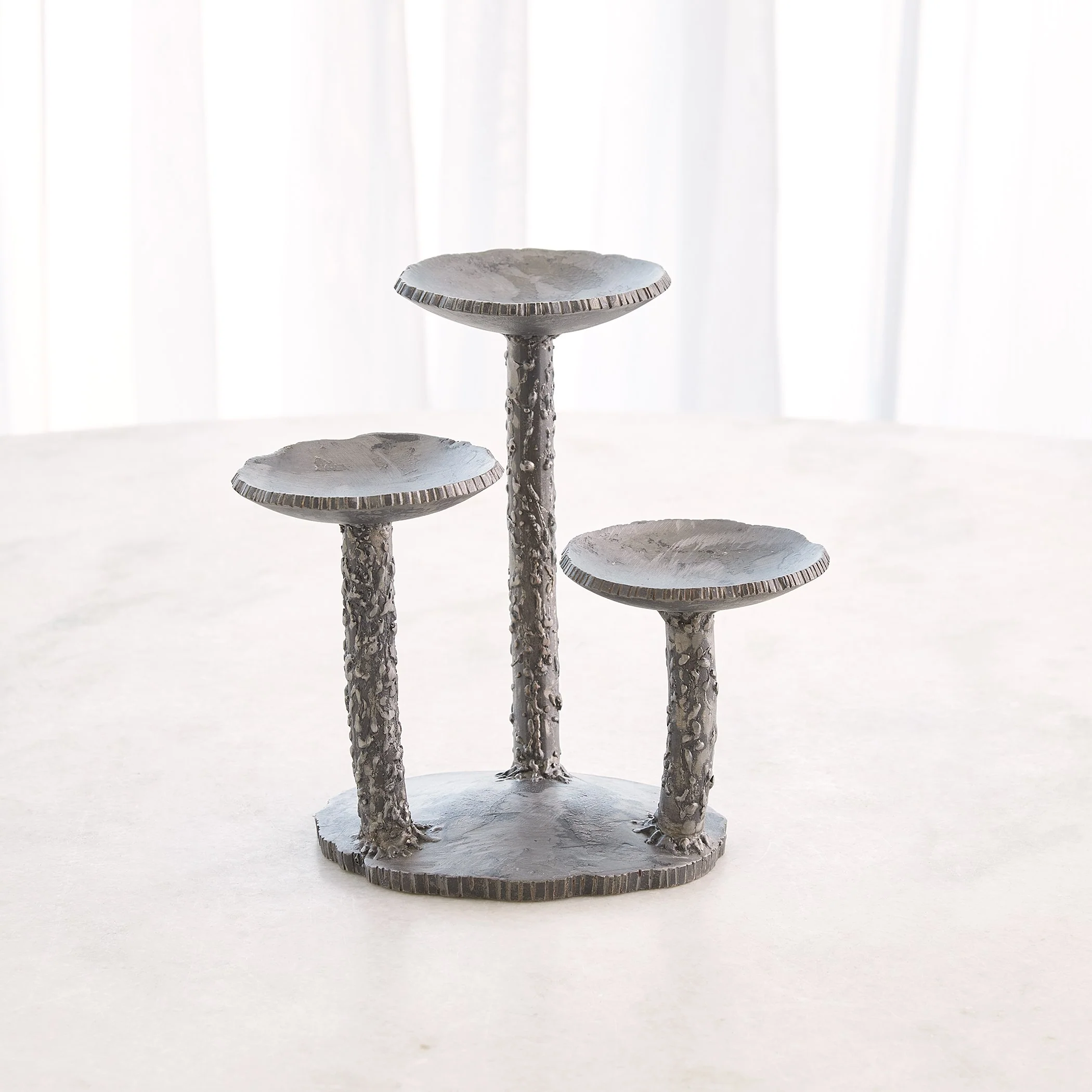 Global Views Forest Blossom Candle Holder Natural Iron - Image 4