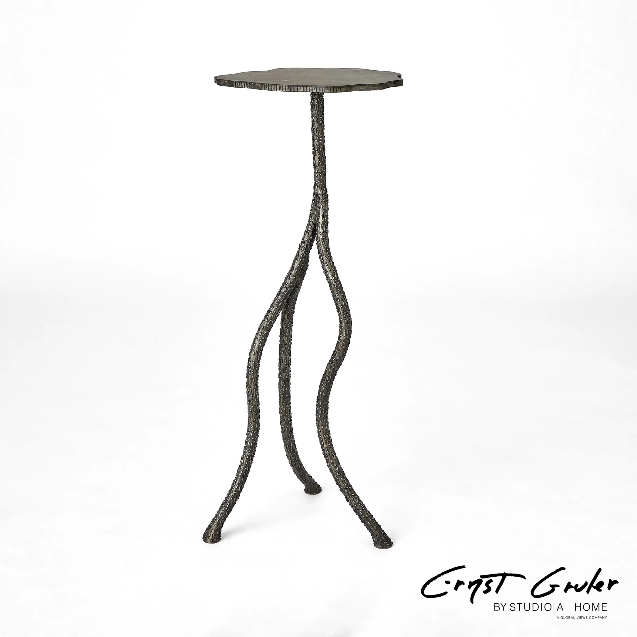 Global Views Forest Blossom Pedestal Natural Iron - Image 4