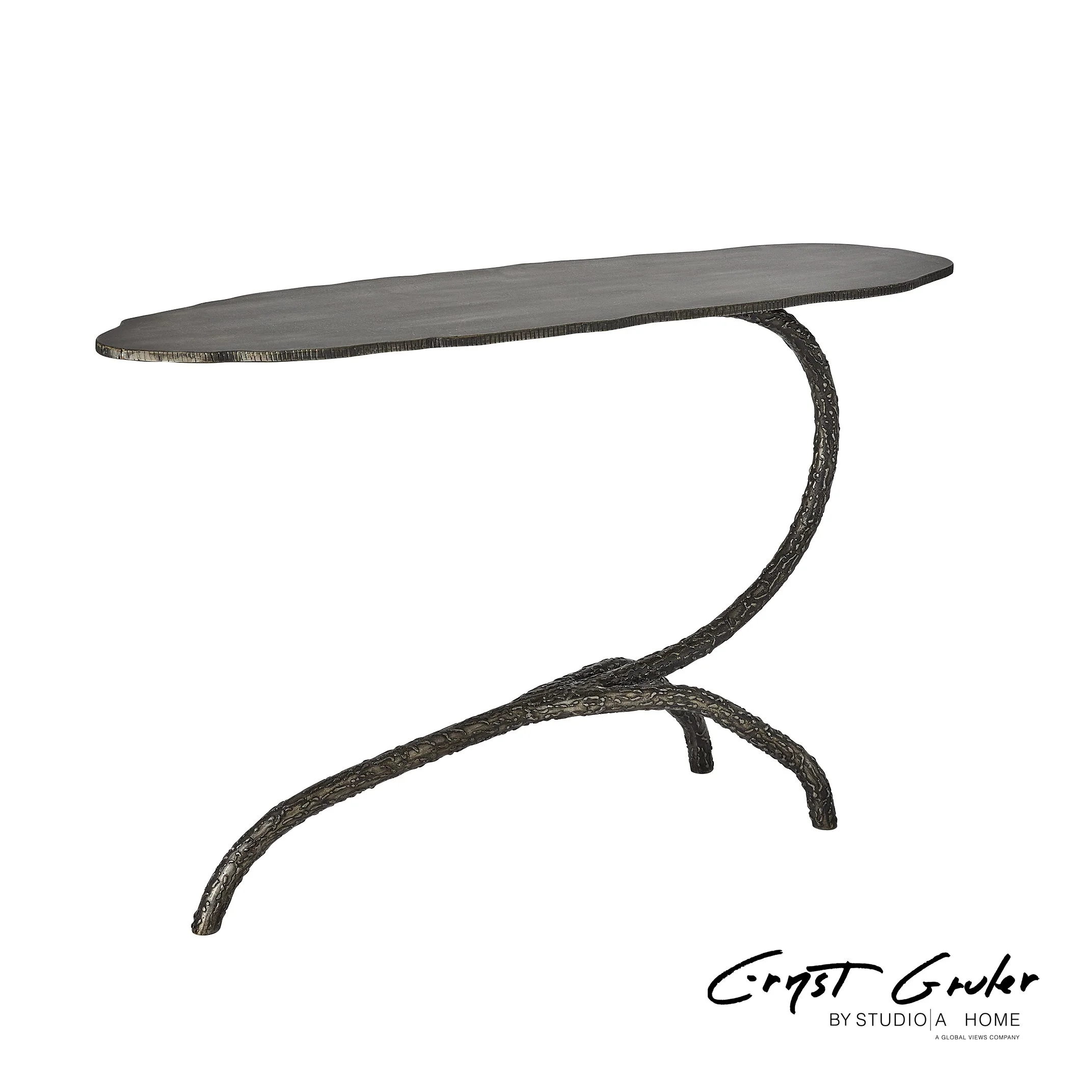 Global Views Forest Blossom Side Table-Natural Iron - Image 12