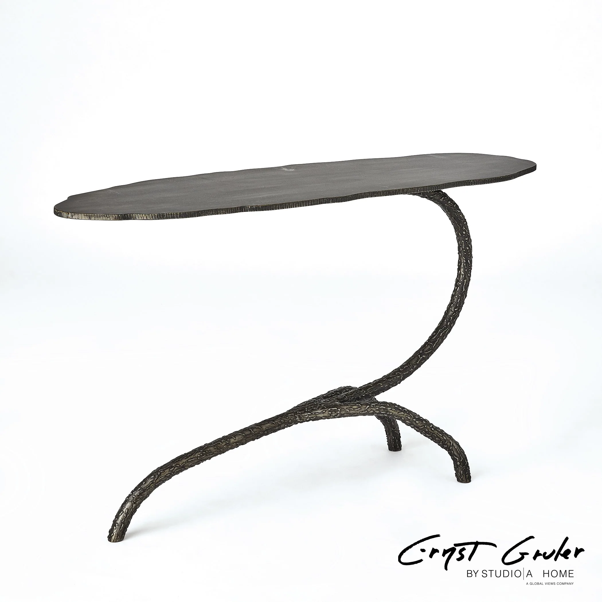 Global Views Forest Blossom Side Table-Natural Iron - Image 2