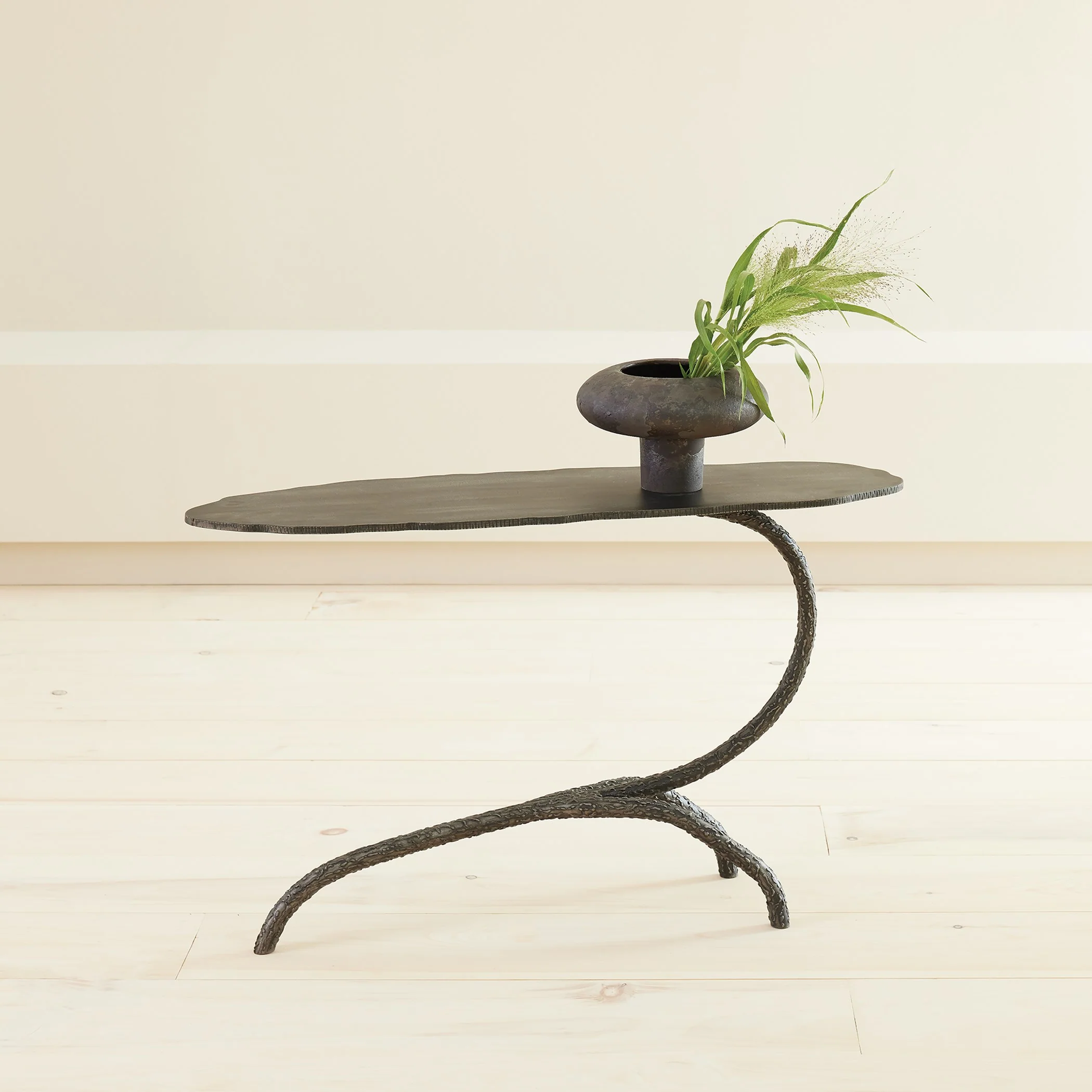 Global Views Forest Blossom Side Table-Natural Iron - Image 6