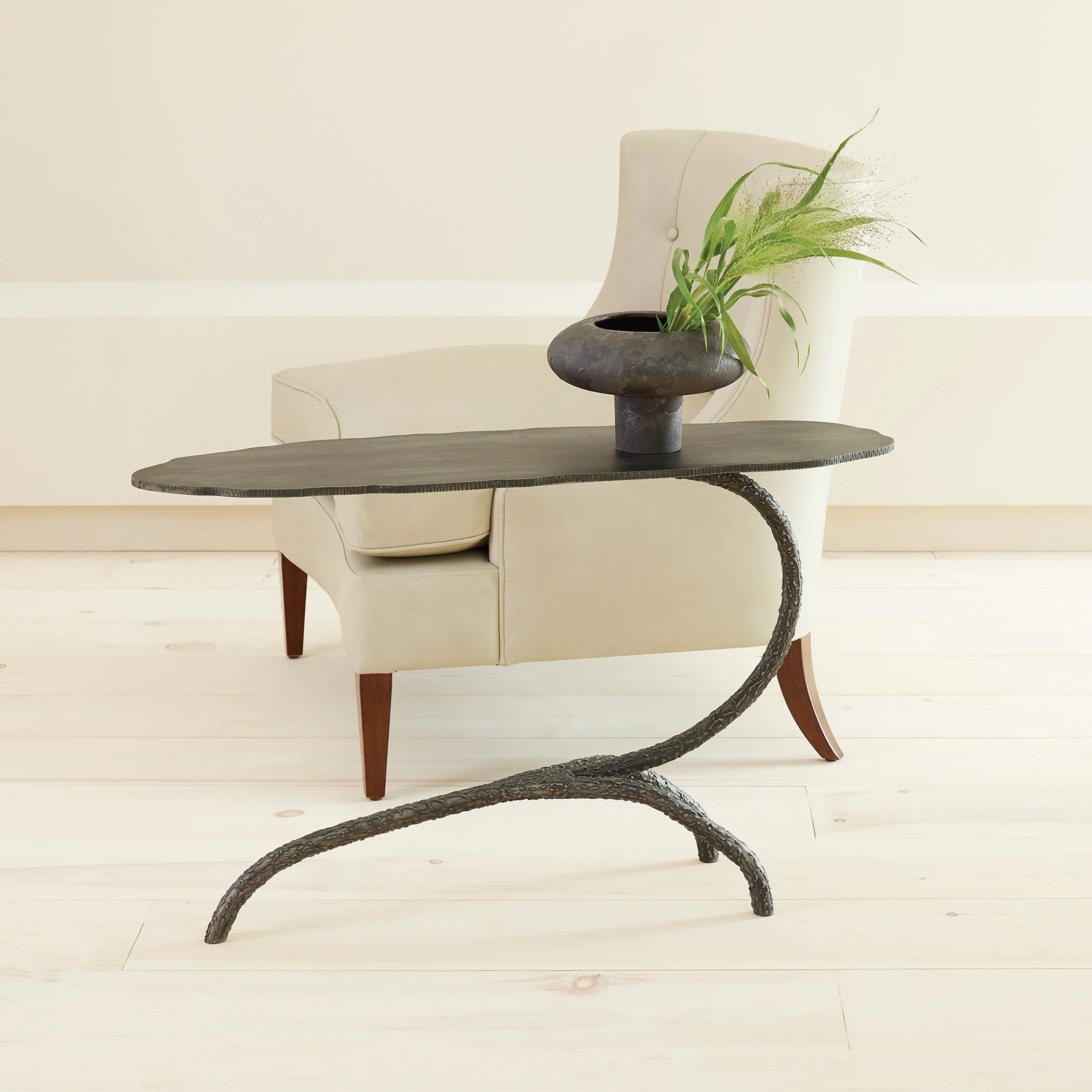 Global Views Forest Blossom Side Table-Natural Iron - Image 7