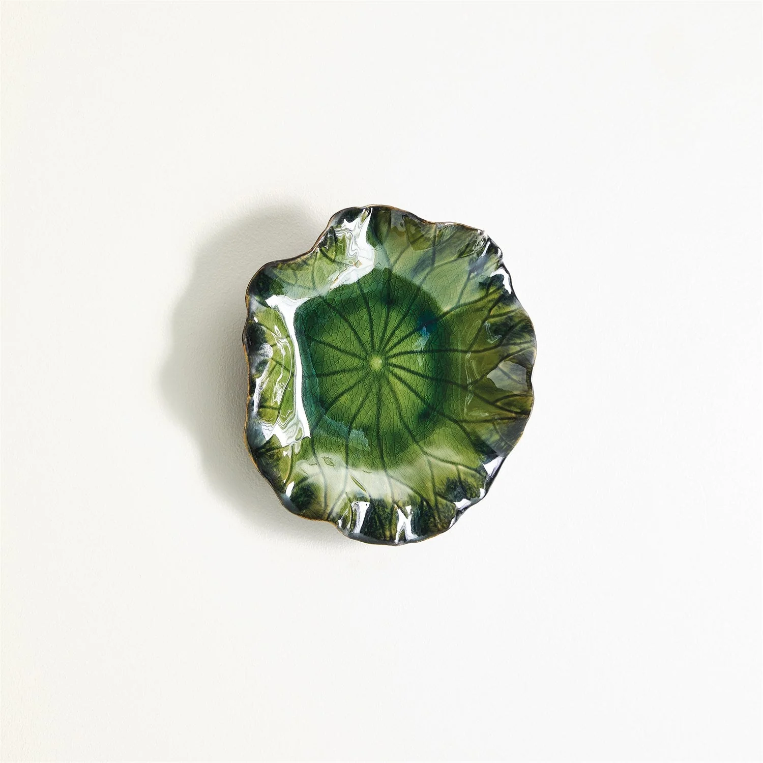 Global Views Free Formed Lily Plate-Green - Image 10
