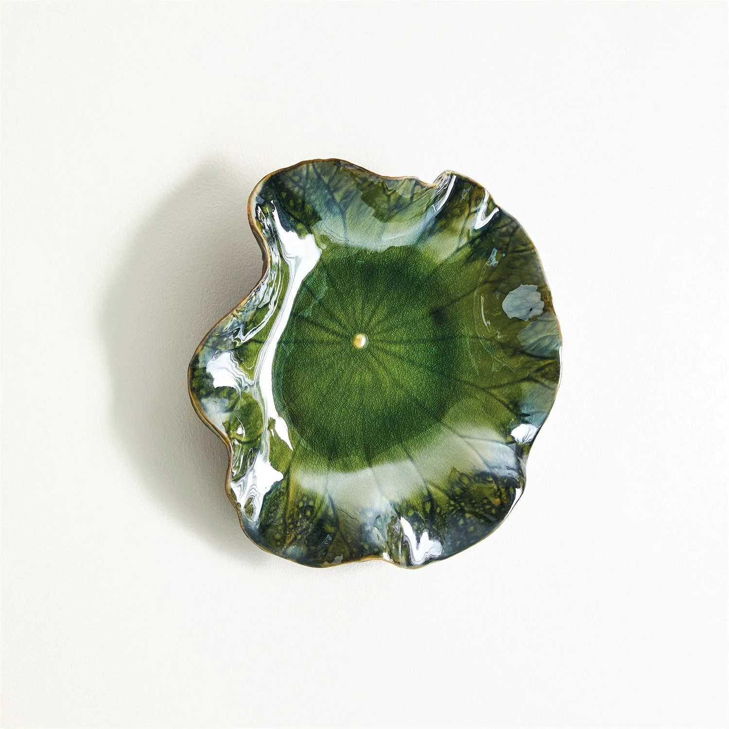 Global Views Free Formed Lily Plate-Green - Image 11