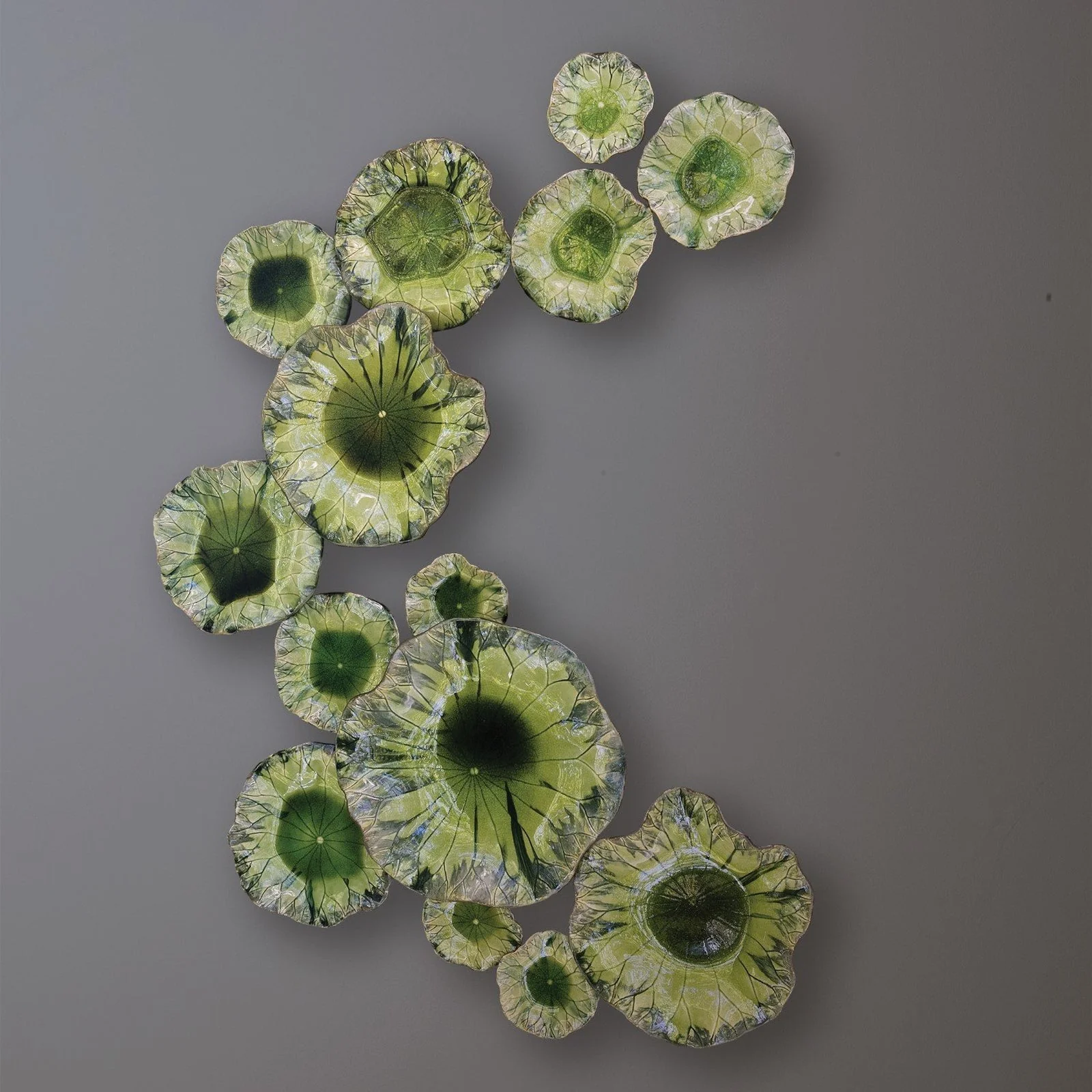 Global Views Free Formed Lily Plate-Green - Image 2