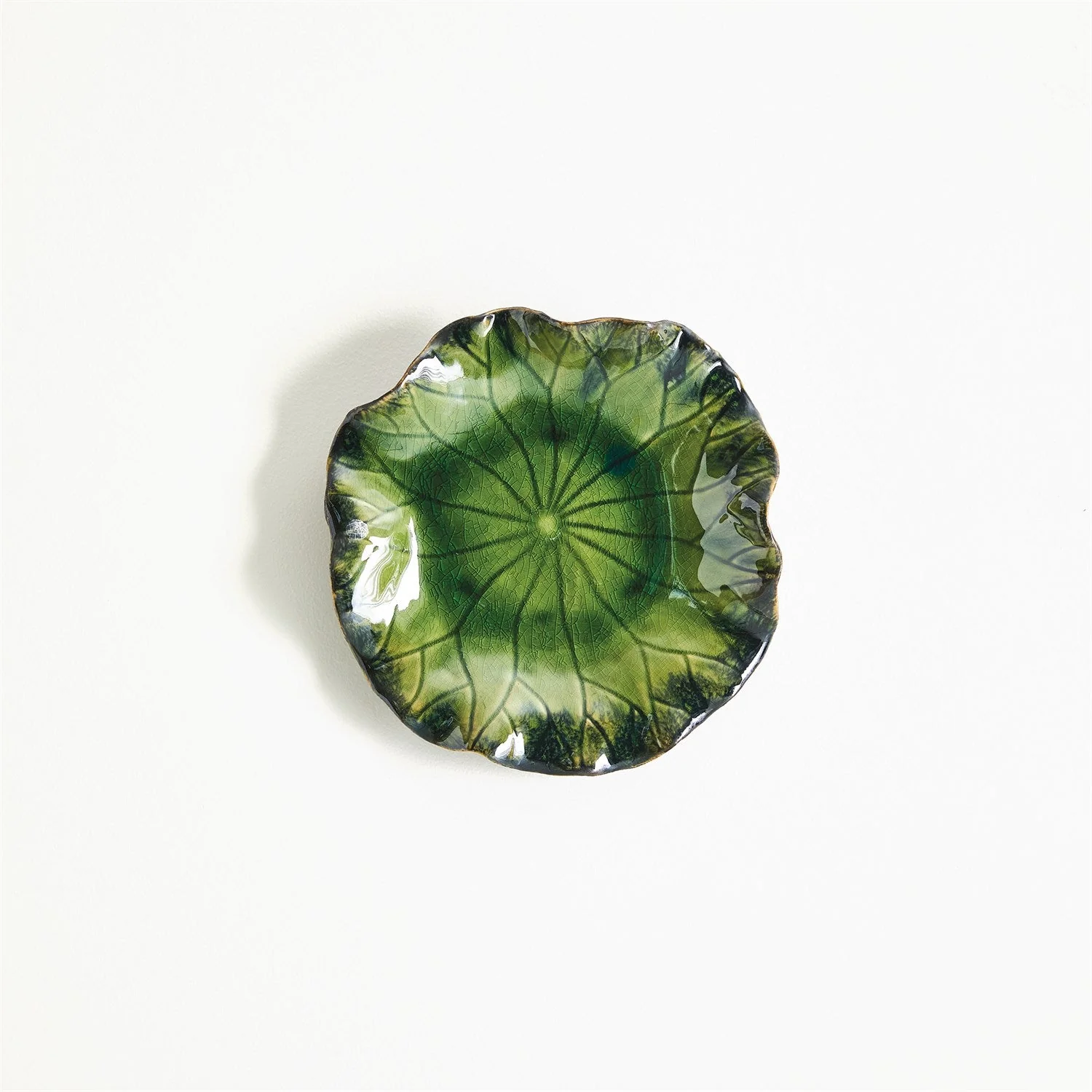 Global Views Free Formed Lily Plate-Green - Image 9
