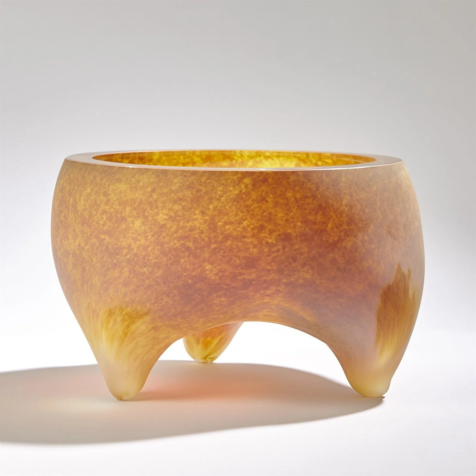 Global Views Freeform Tripod Bowl-Frosted Irys Gelp - Image 2