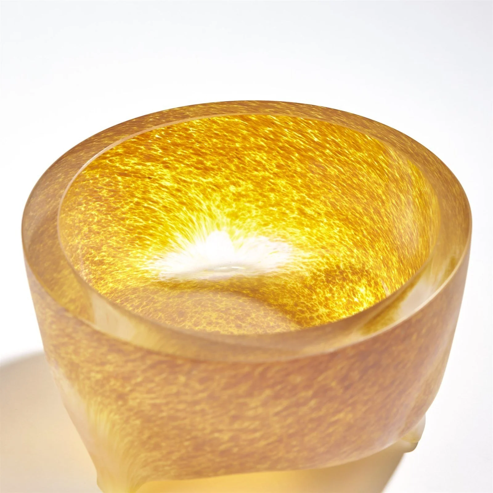 Global Views Freeform Tripod Bowl-Frosted Irys Gelp - Image 3