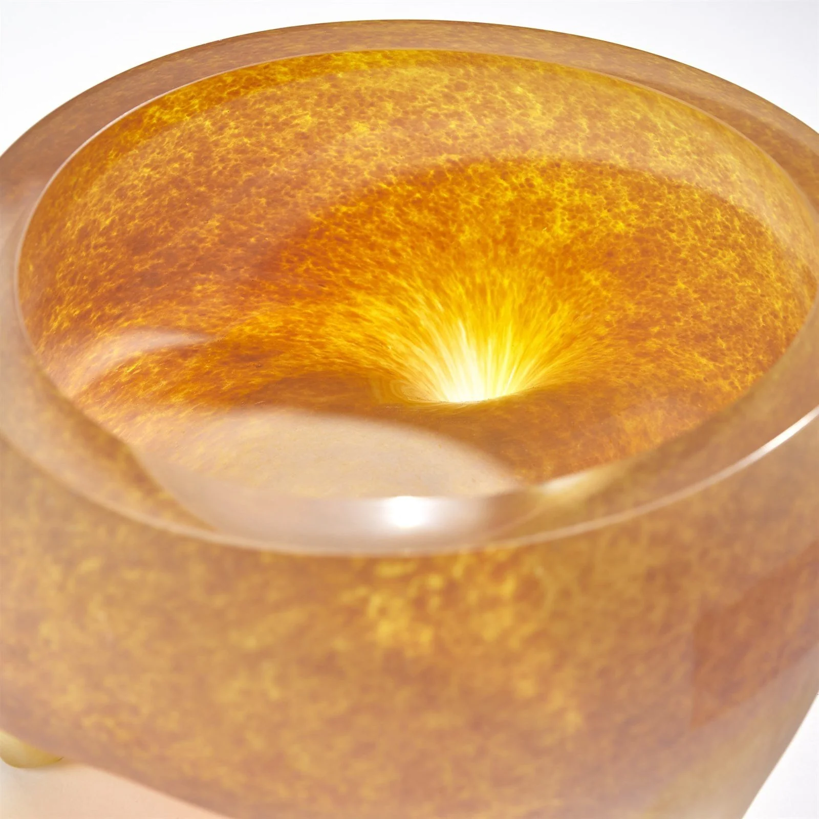 Global Views Freeform Tripod Bowl-Frosted Irys Gelp - Image 4
