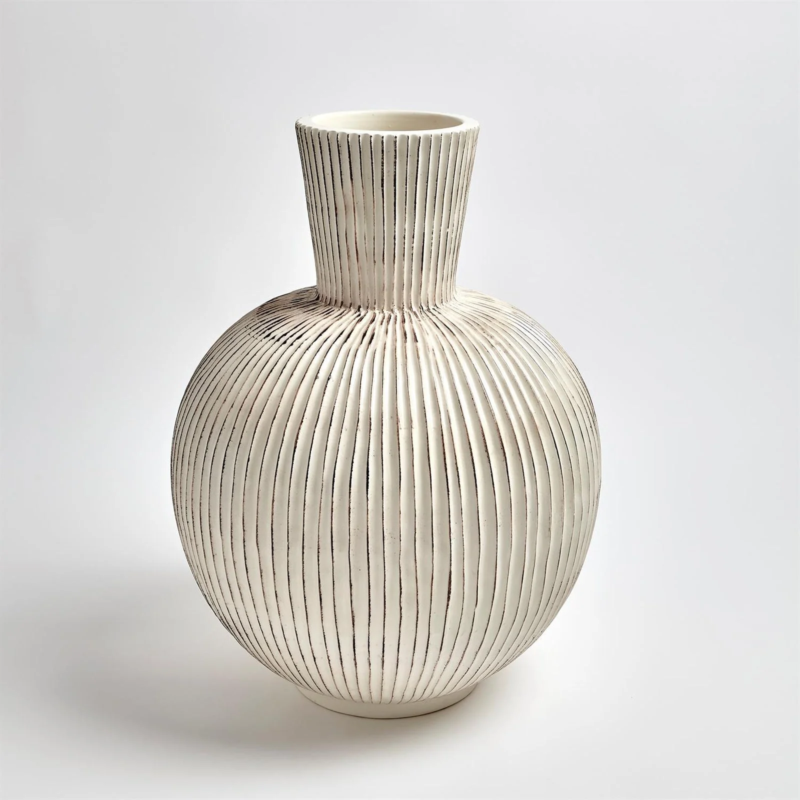 Global Views Furrow Sphere Vase - Image 2
