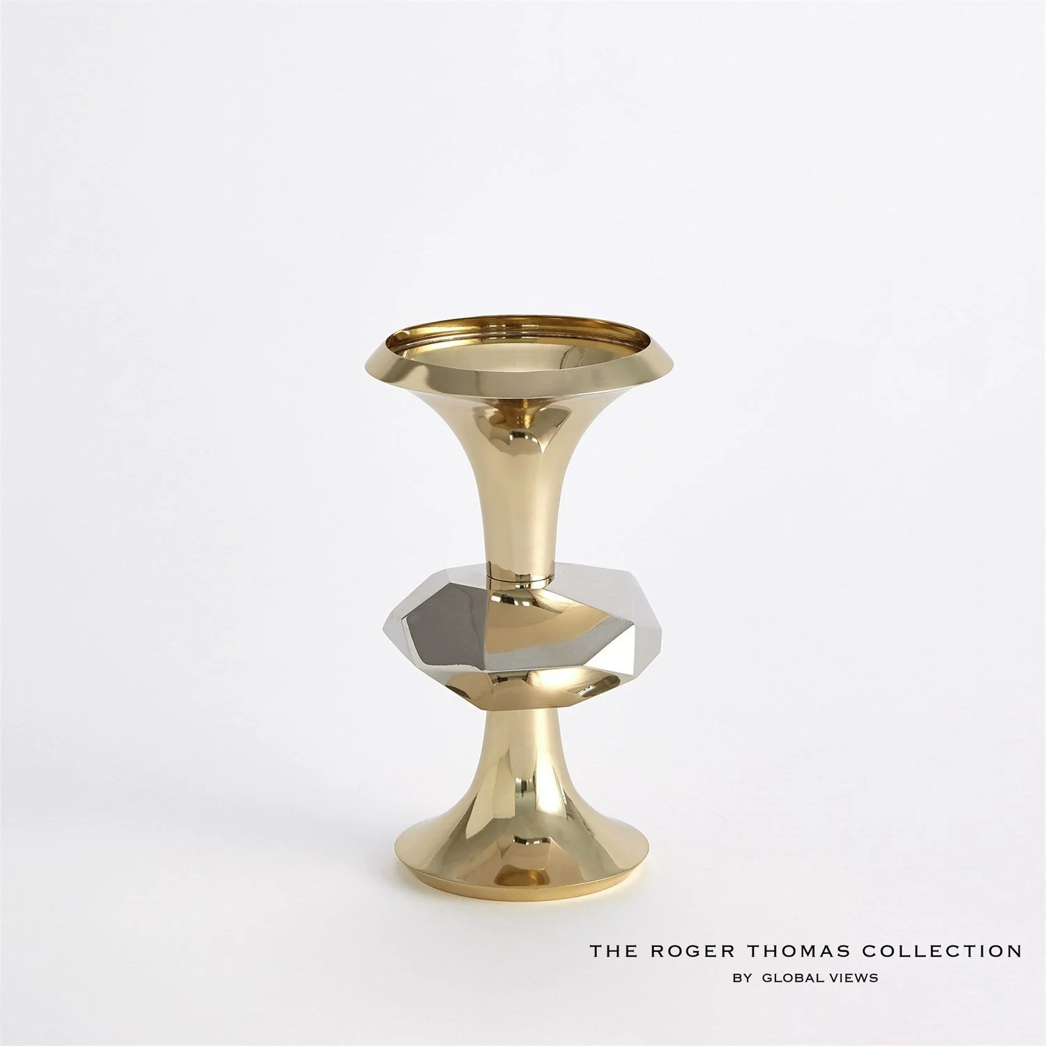 Global Views Gabriel Candle Holder - Brass - Image 11