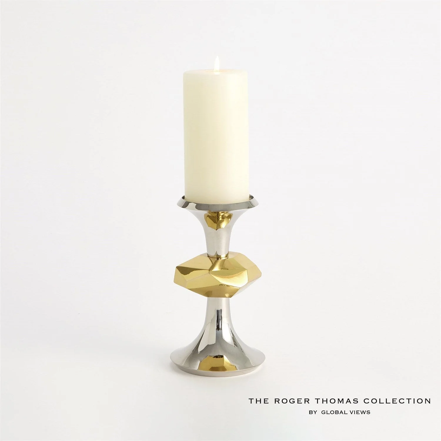 Global Views Gabriel Candle Holder - Nickel - Image 10