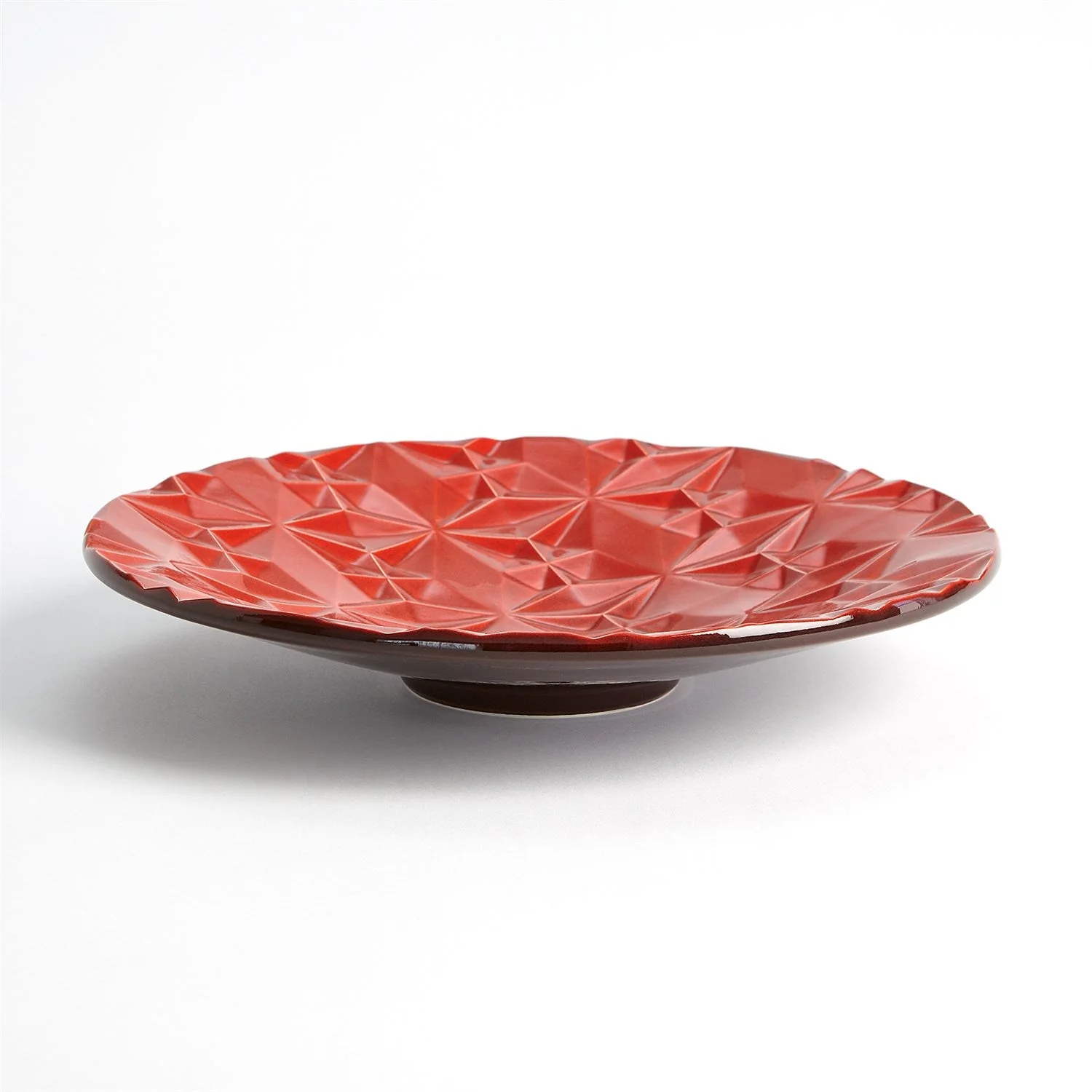 Global Views Geometric Charger - Red Clearance - Image 4